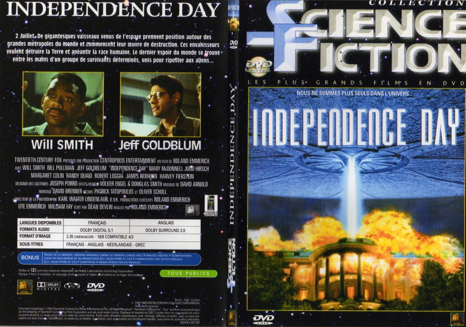 Jaquette DVD Independence day - SLIM