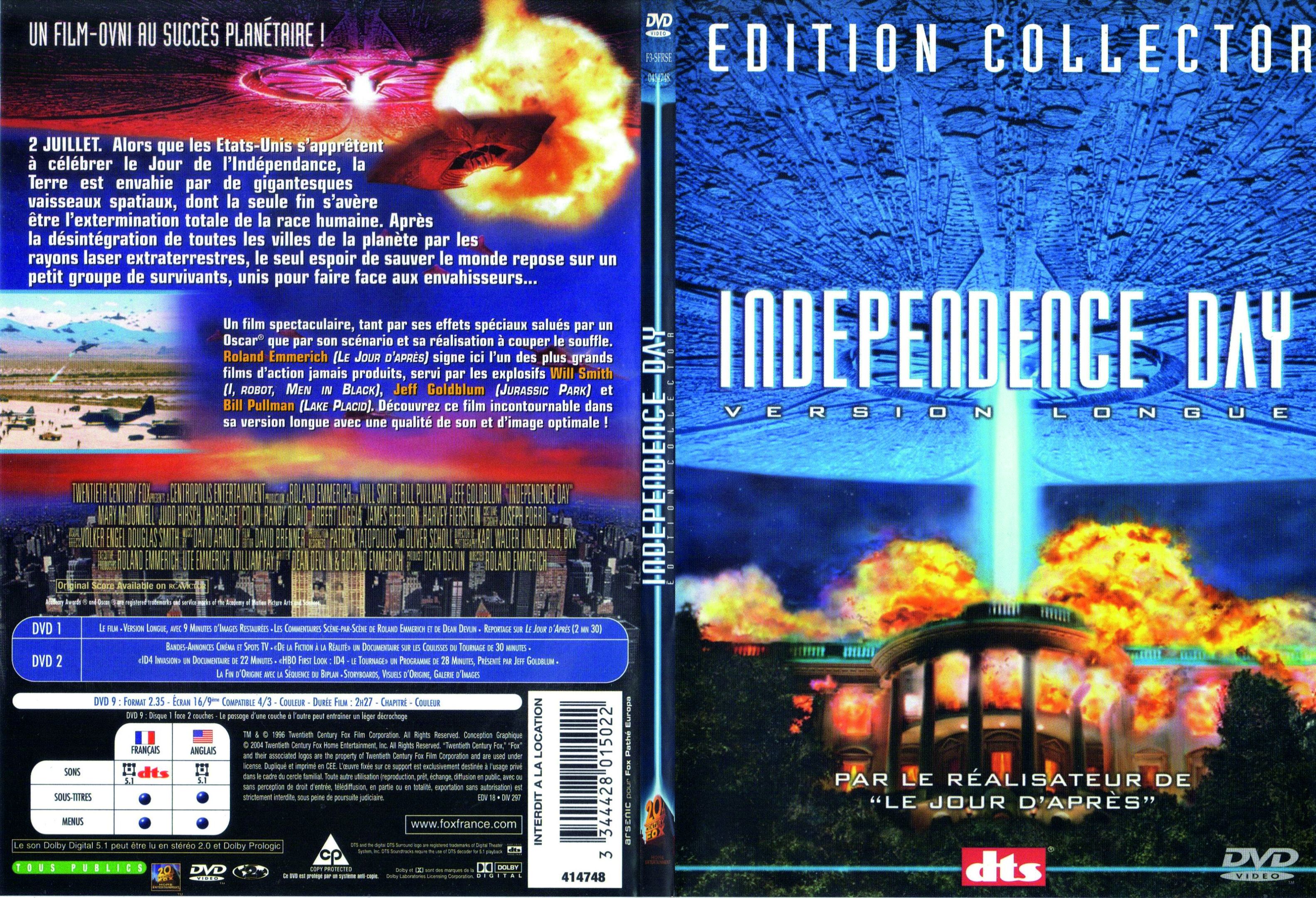 Jaquette DVD Independence day - SLIM v2