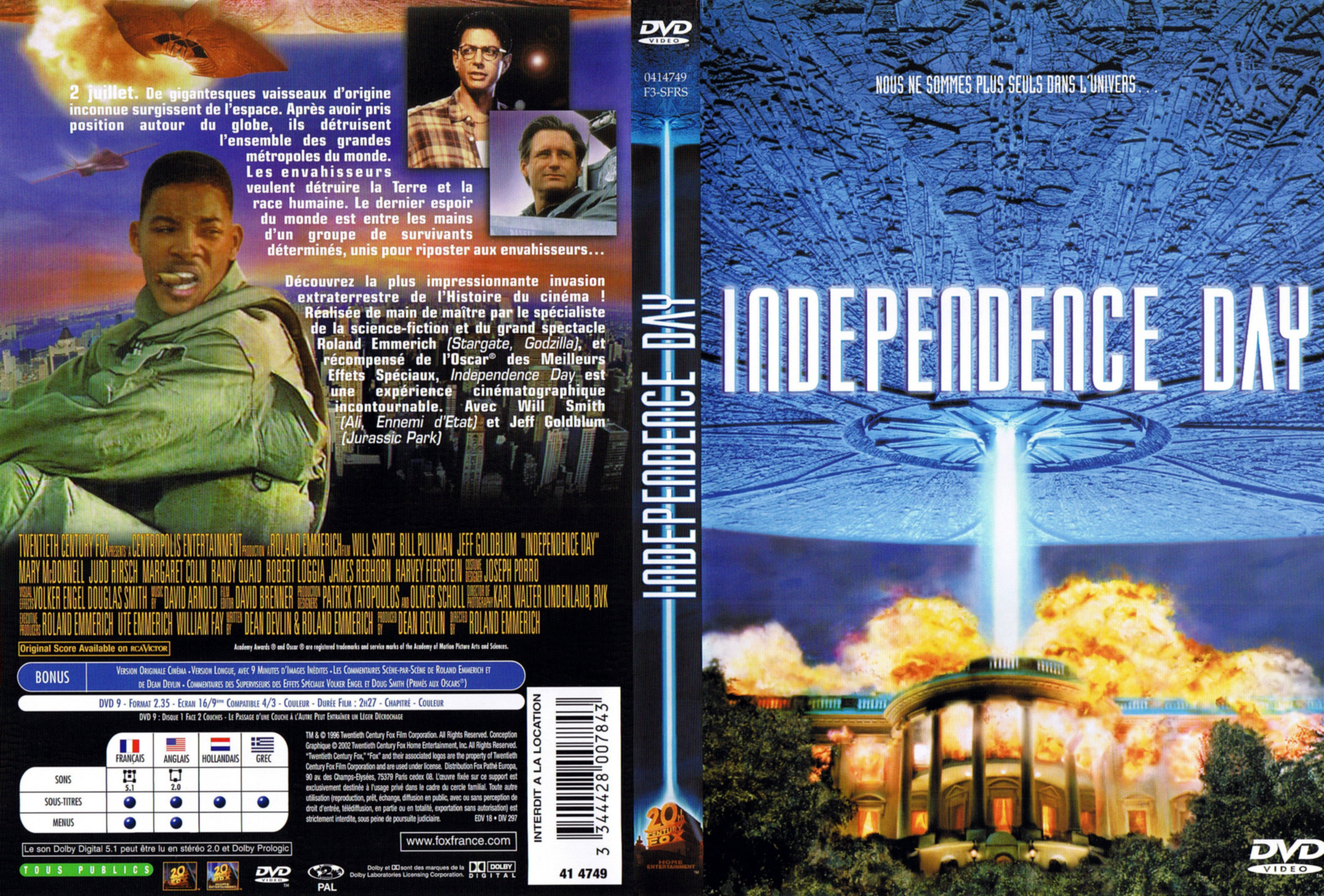 Jaquette DVD Independence day v4