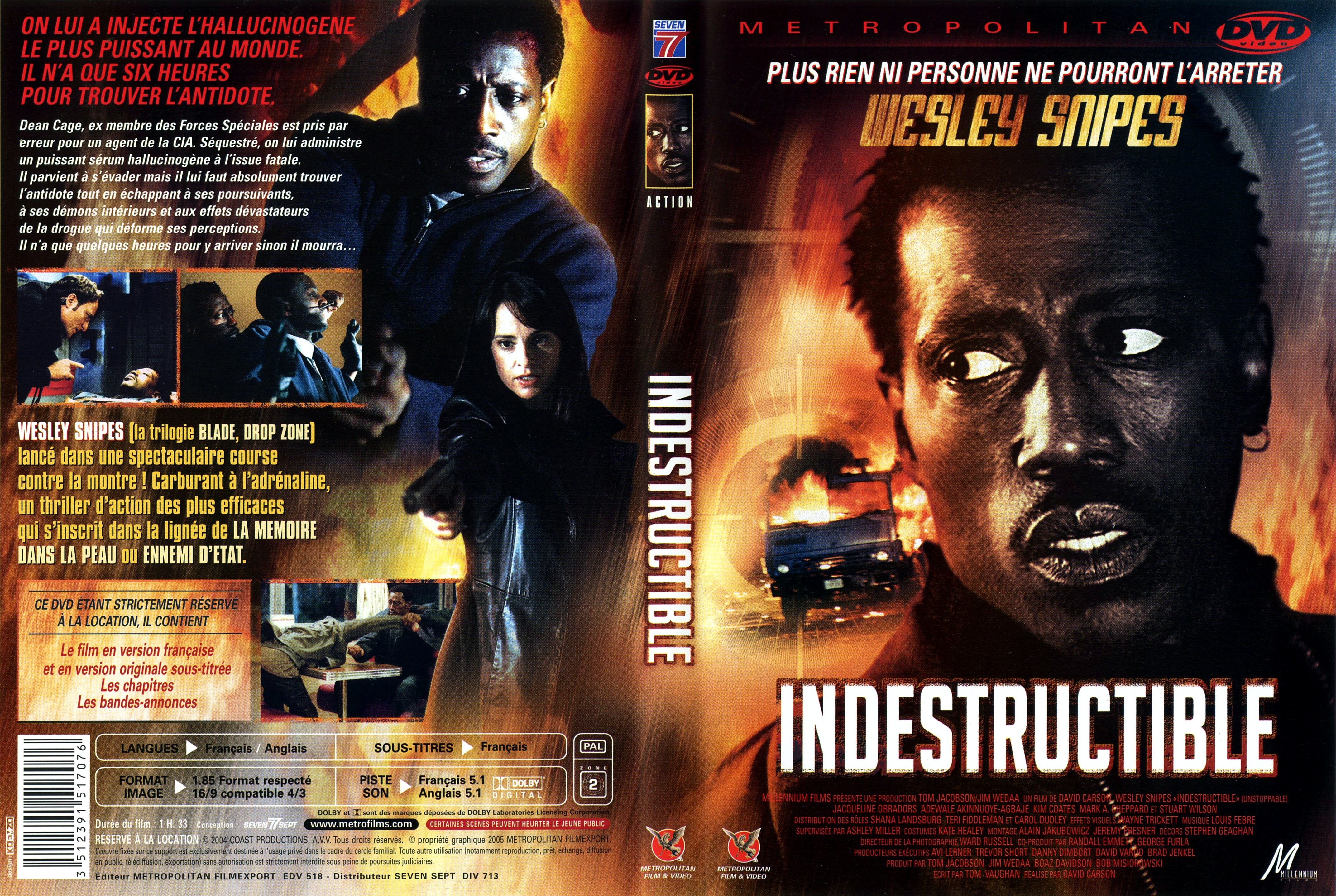 Jaquette DVD Indestructible
