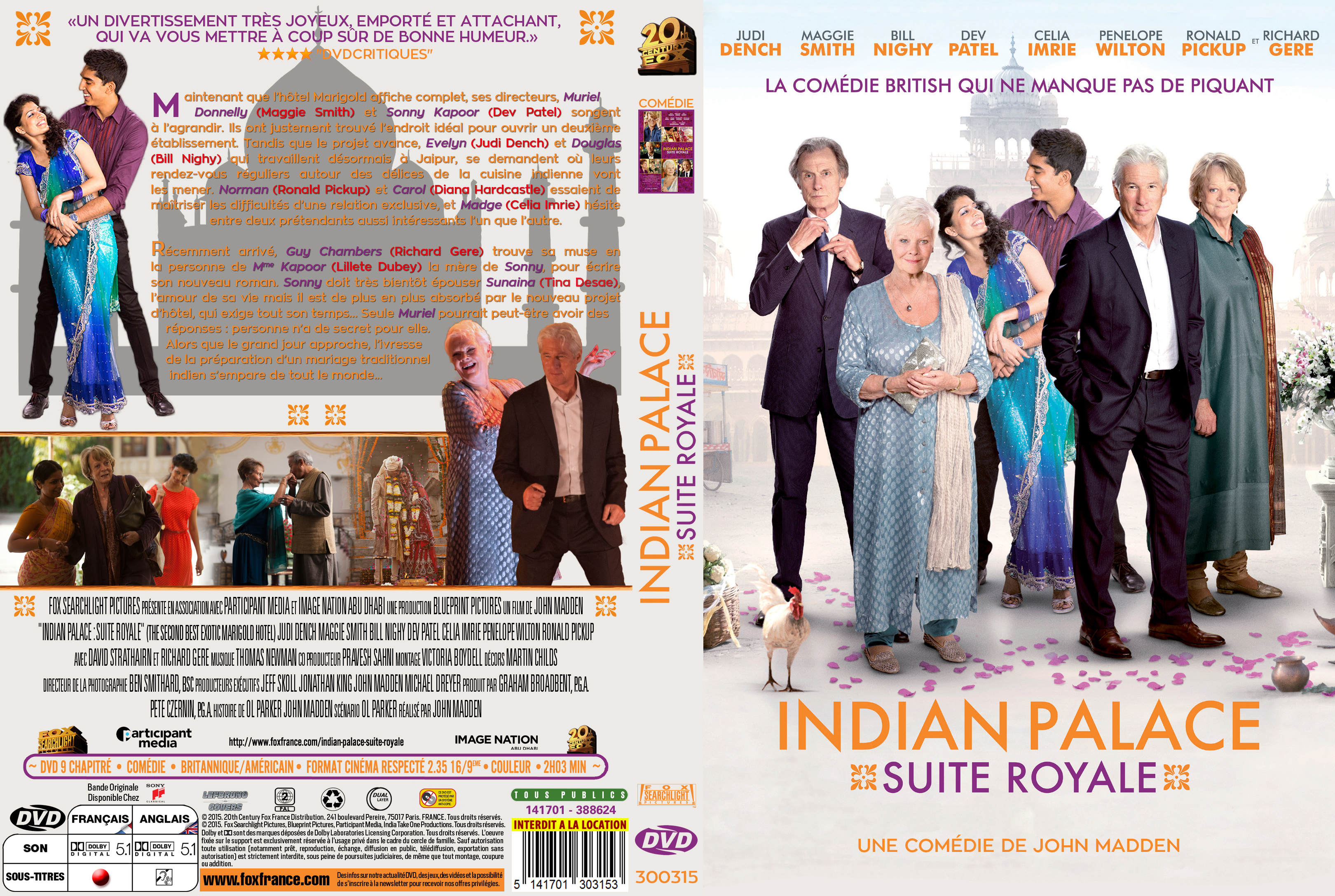 Jaquette DVD Indian Palace - Suite royale custom