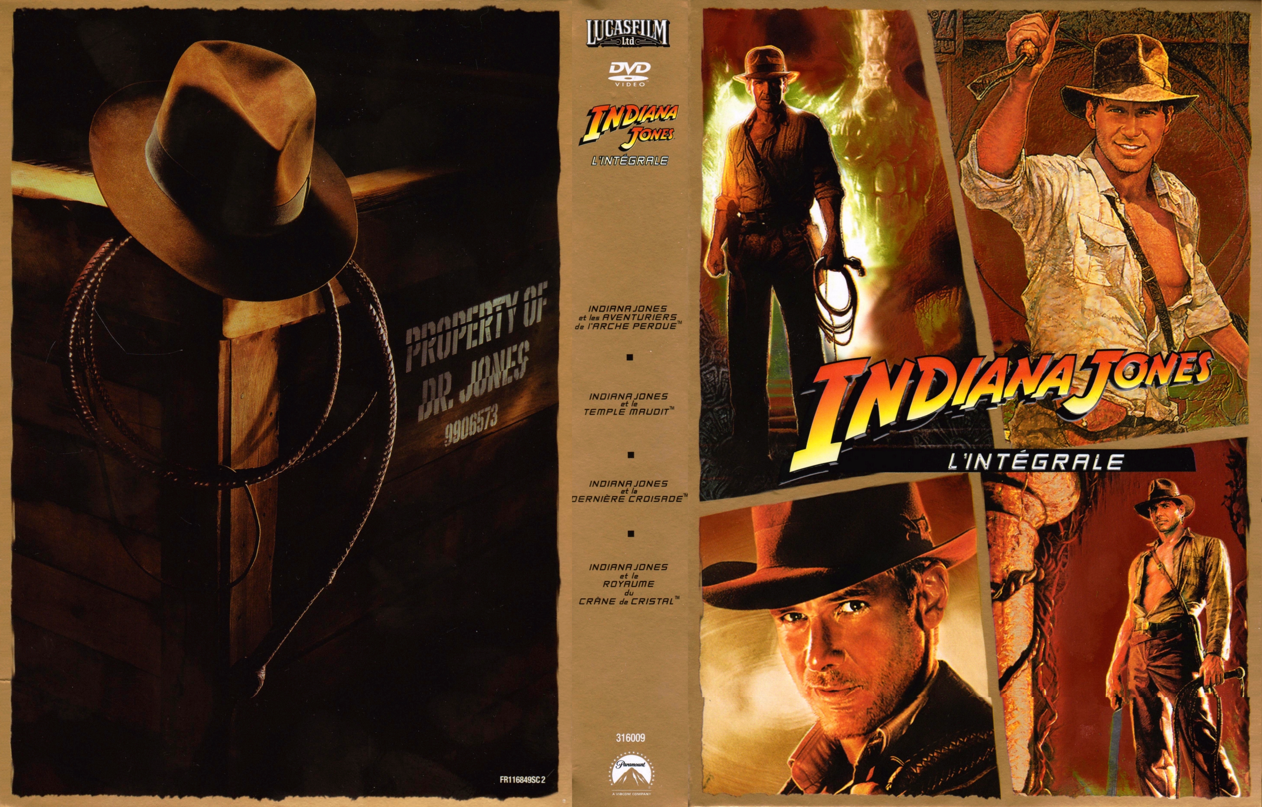 Jaquette DVD Indiana Jones Intgrale COFFRET