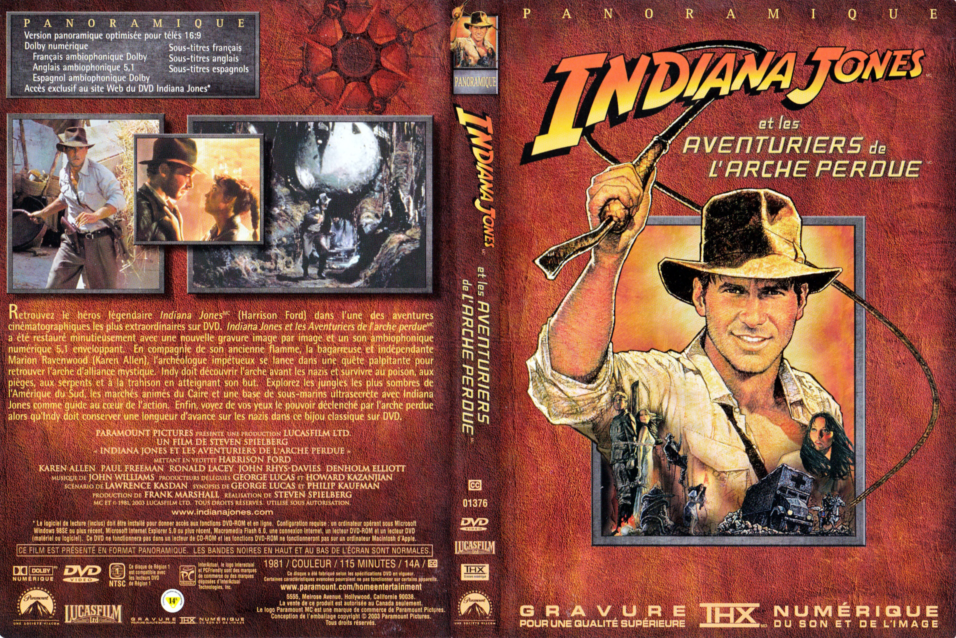 Jaquette DVD Indiana Jones et les aventuriers de l