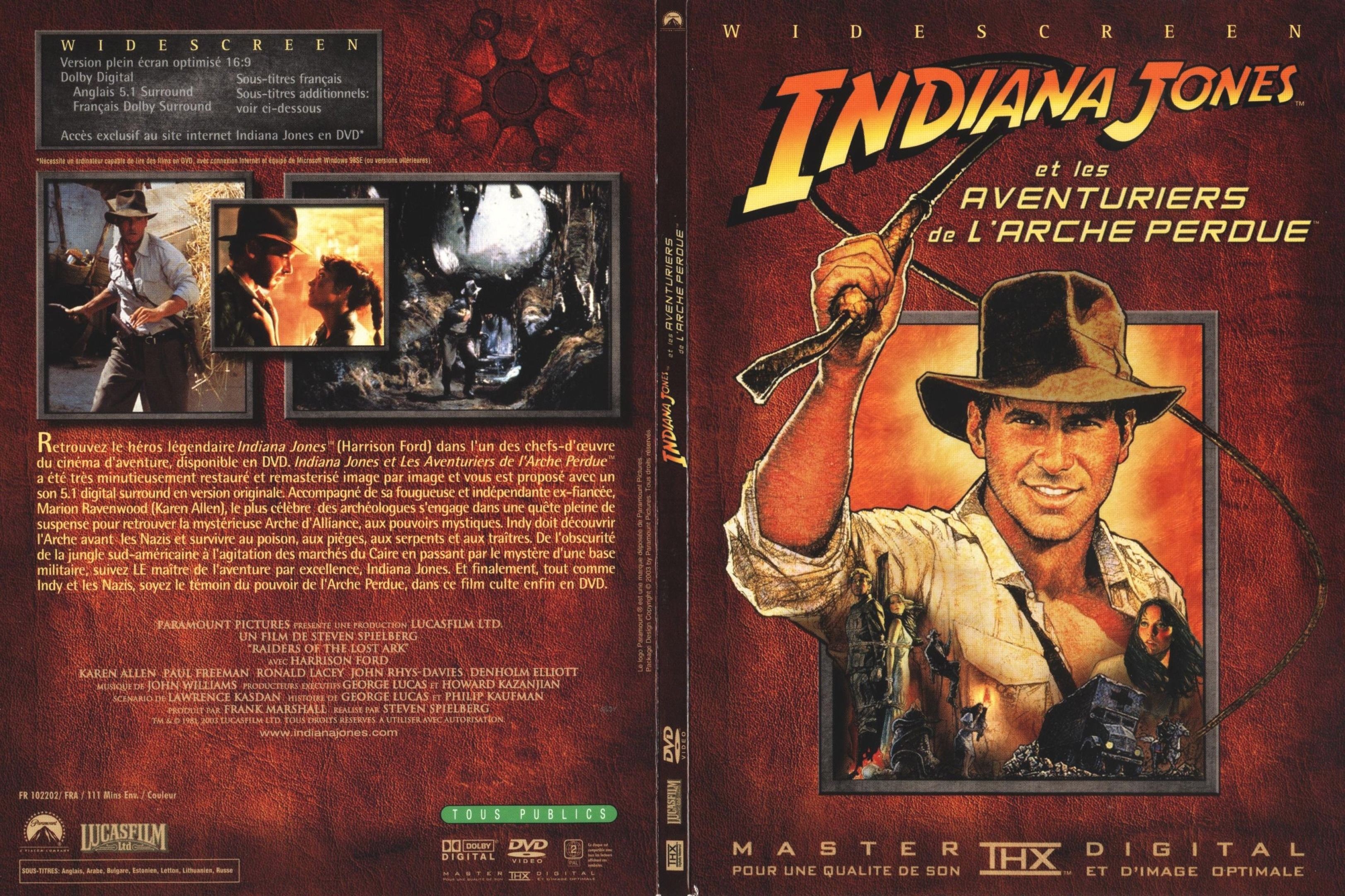 Jaquette DVD Indiana Jones les aventuriers de l