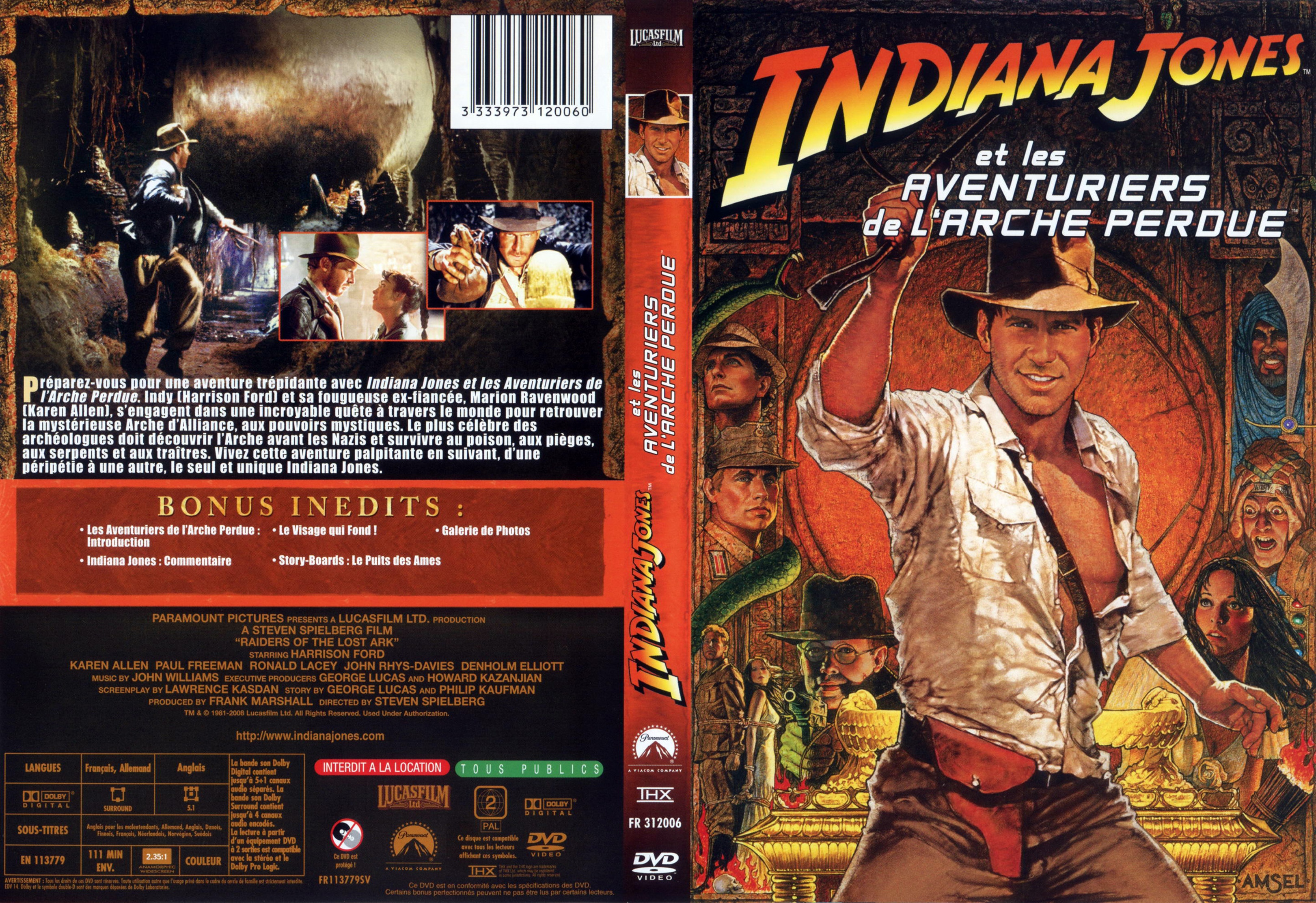 Jaquette DVD Indiana Jones les aventuriers de l