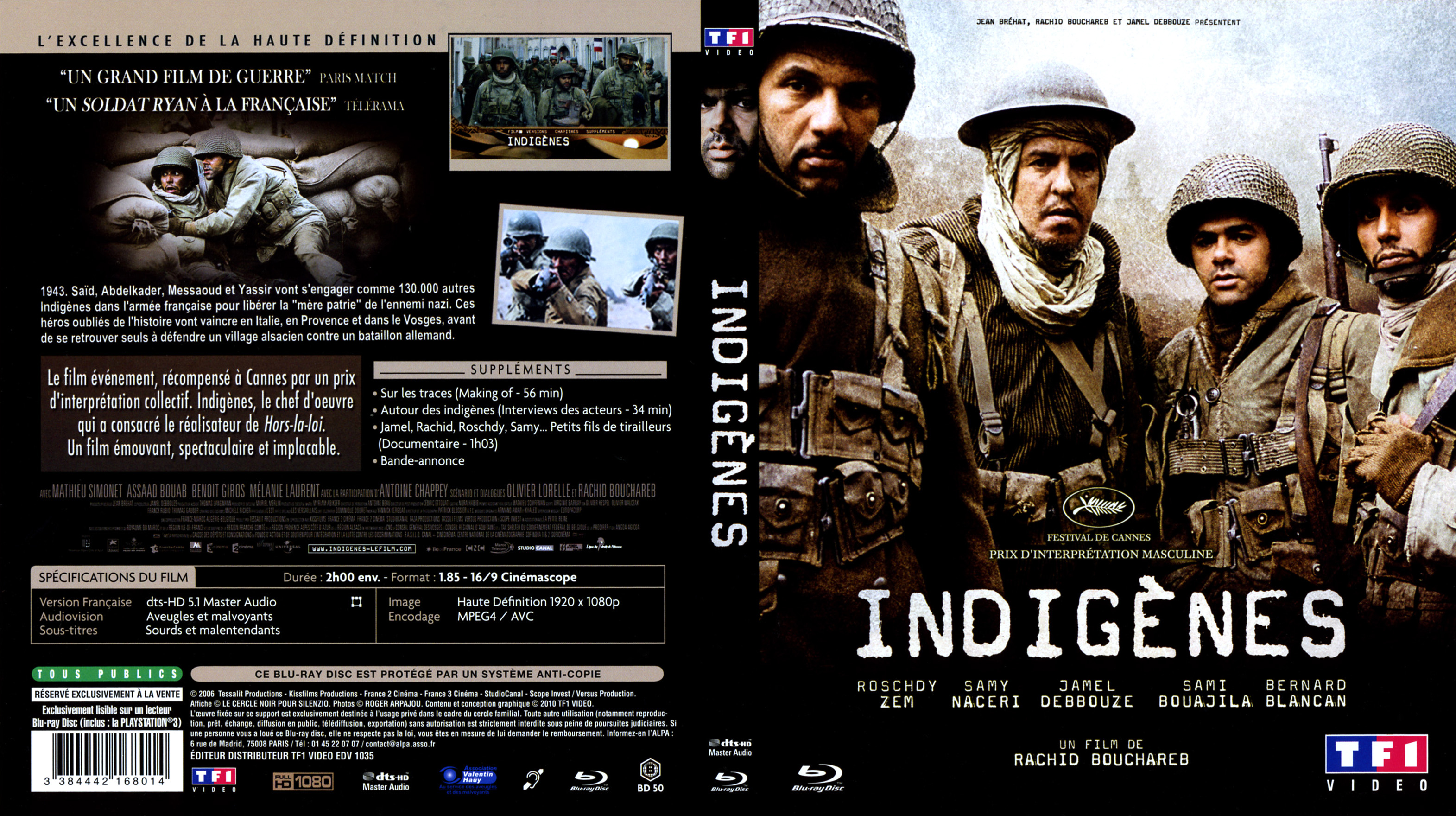 Jaquette DVD Indignes (BLU-RAY)