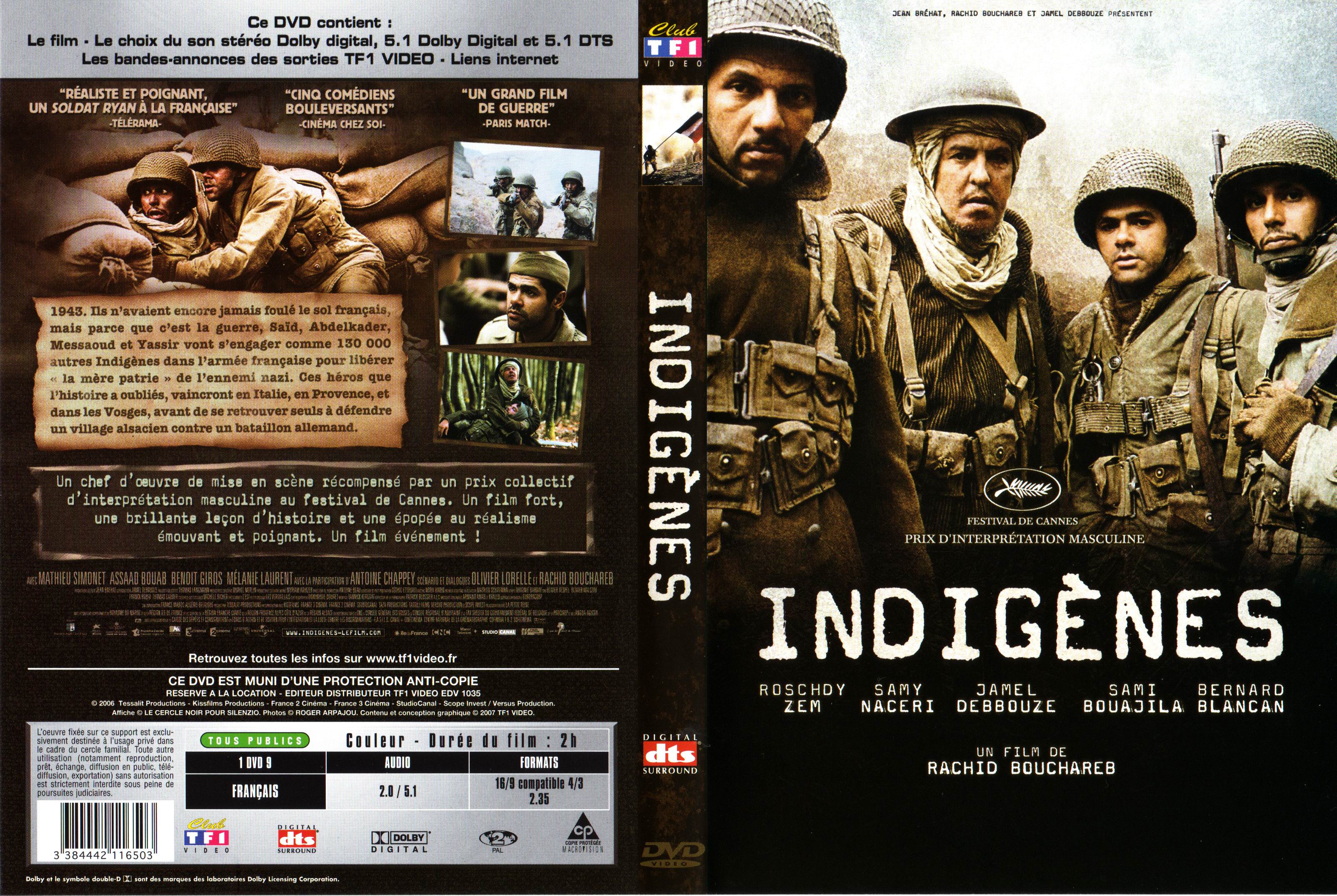 Jaquette DVD Indignes v2