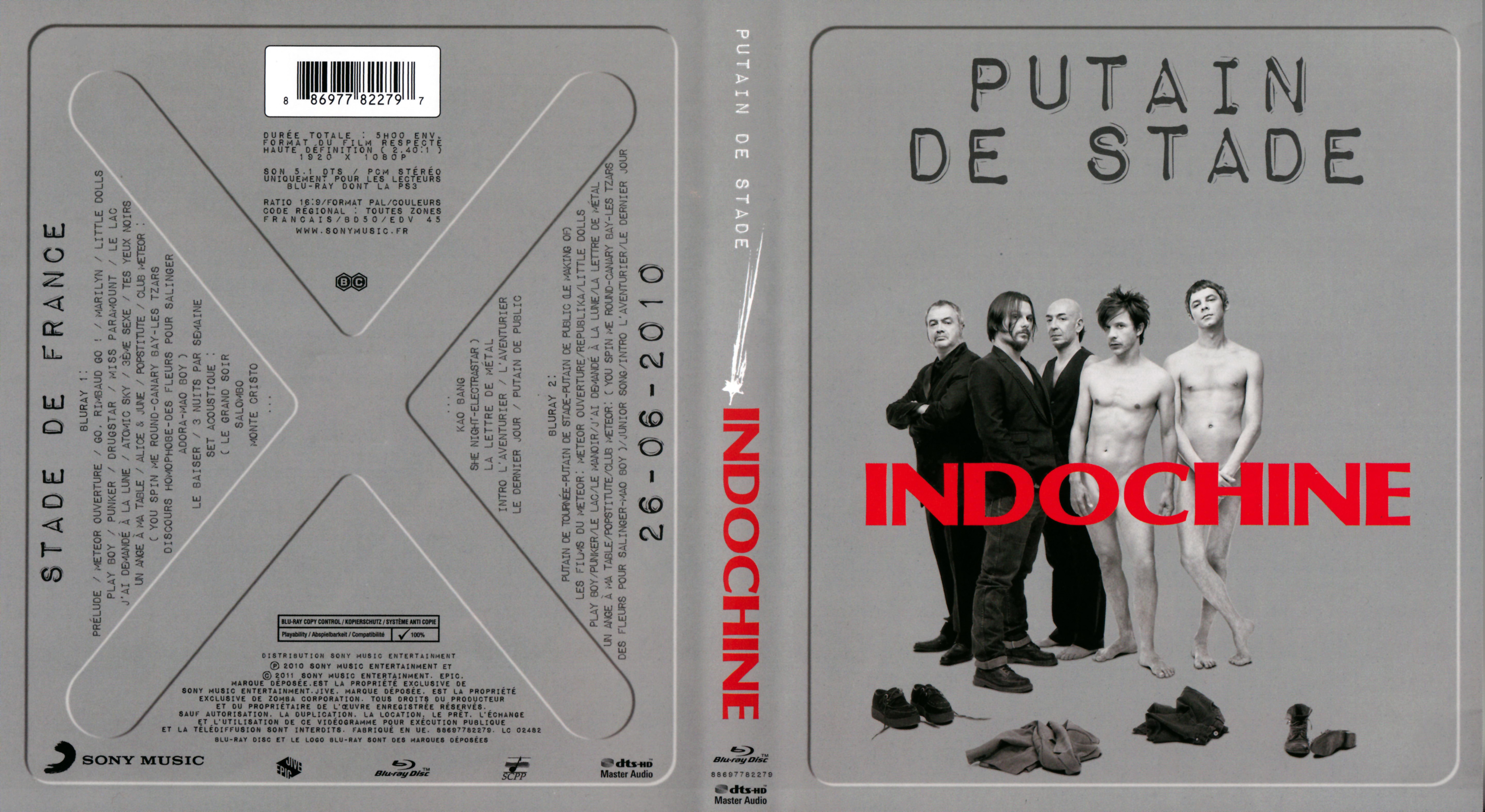 Jaquette DVD Indochine - Putain de stade (BLU-RAY)