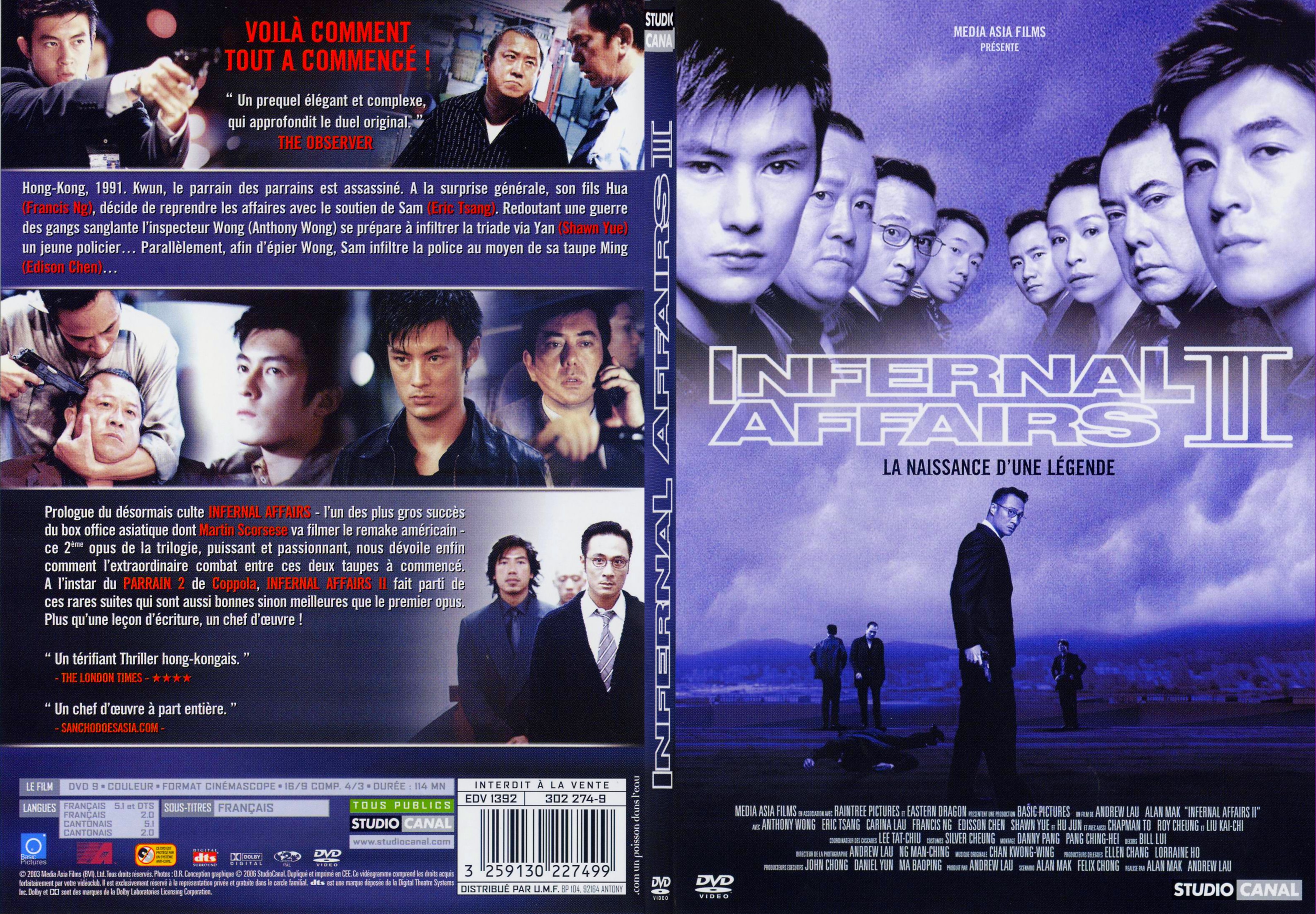 Jaquette DVD Infernal affairs 2 - SLIM