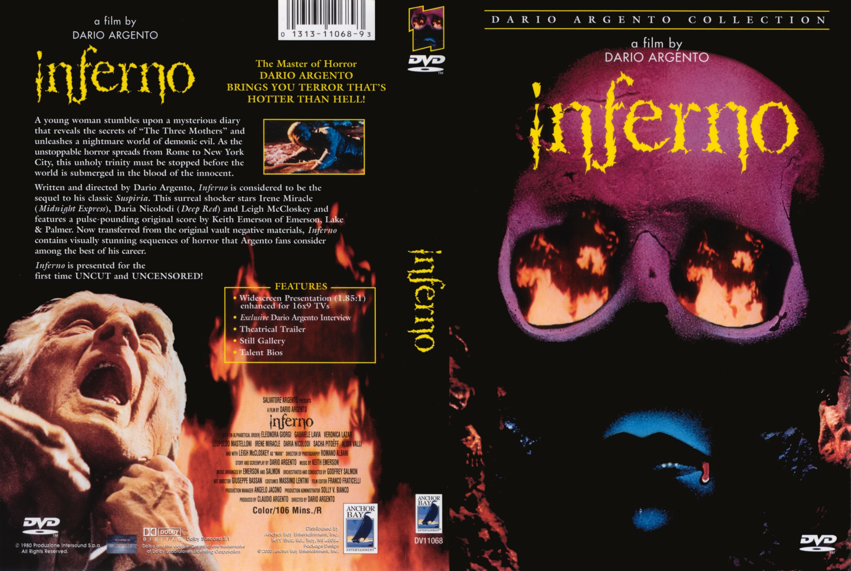 Jaquette DVD Inferno (1979) Zone 1 v2