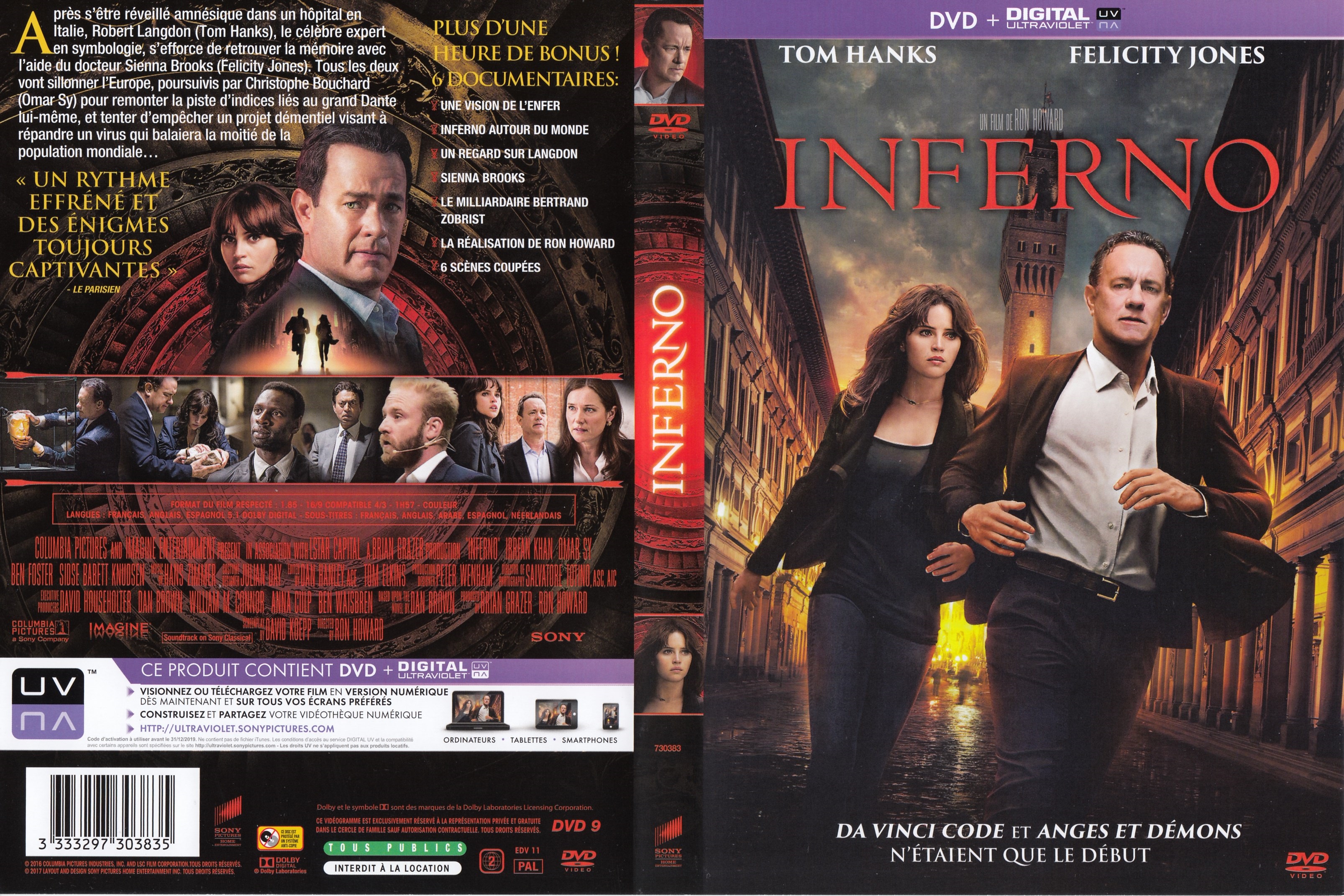 Jaquette DVD Inferno (2016)
