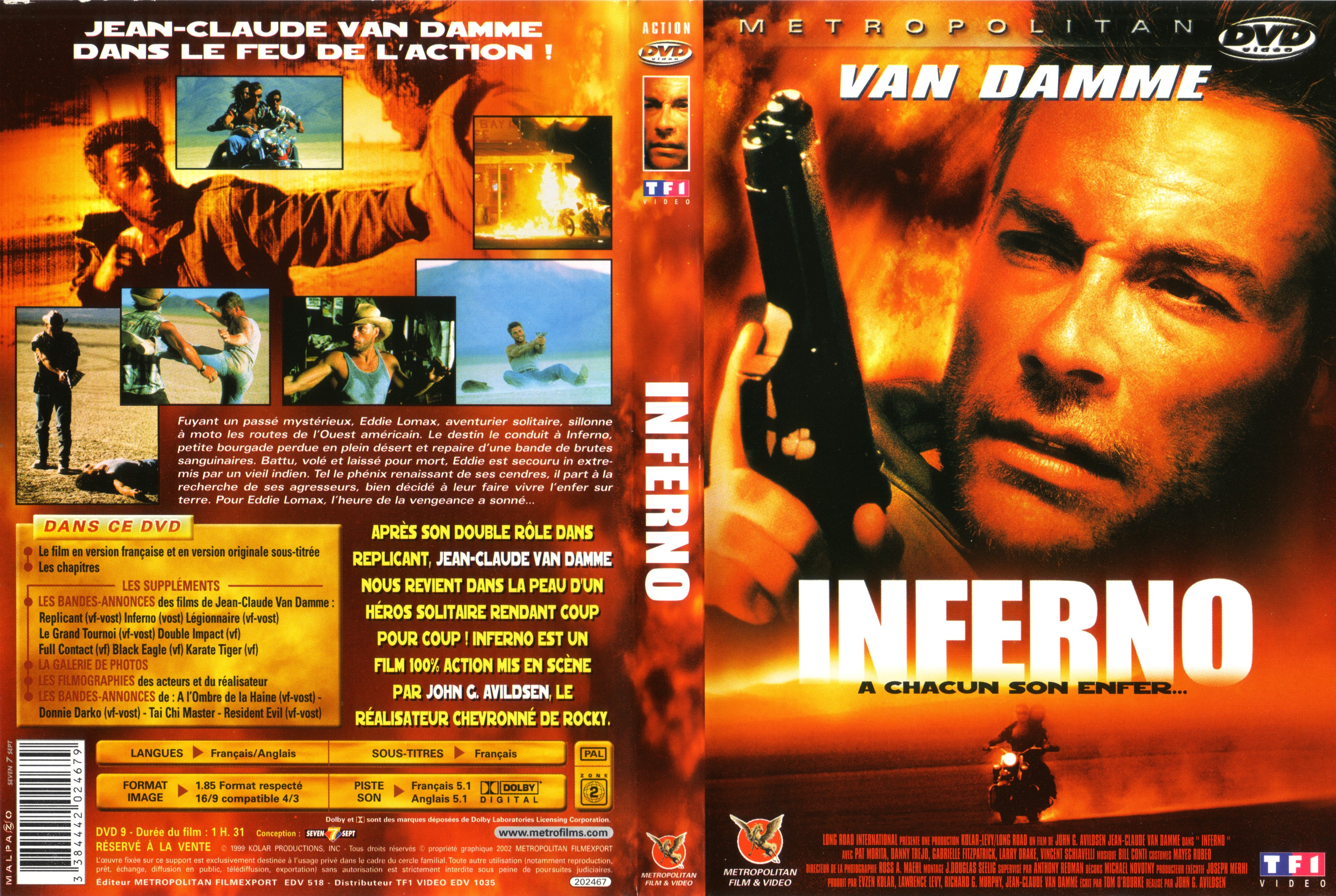 Jaquette DVD Inferno (Jean-Claude Van Damme)