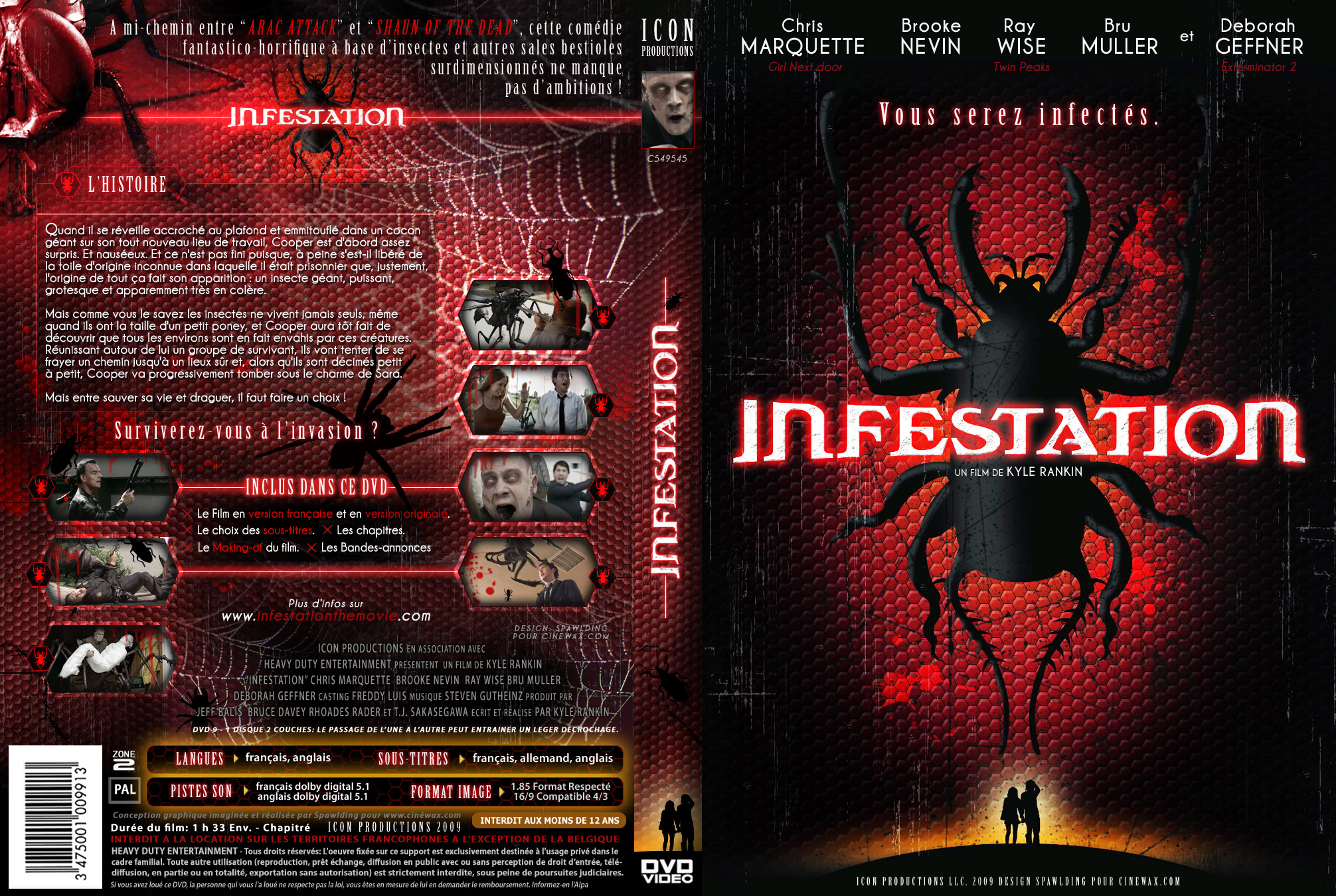 Jaquette DVD Infestation custom