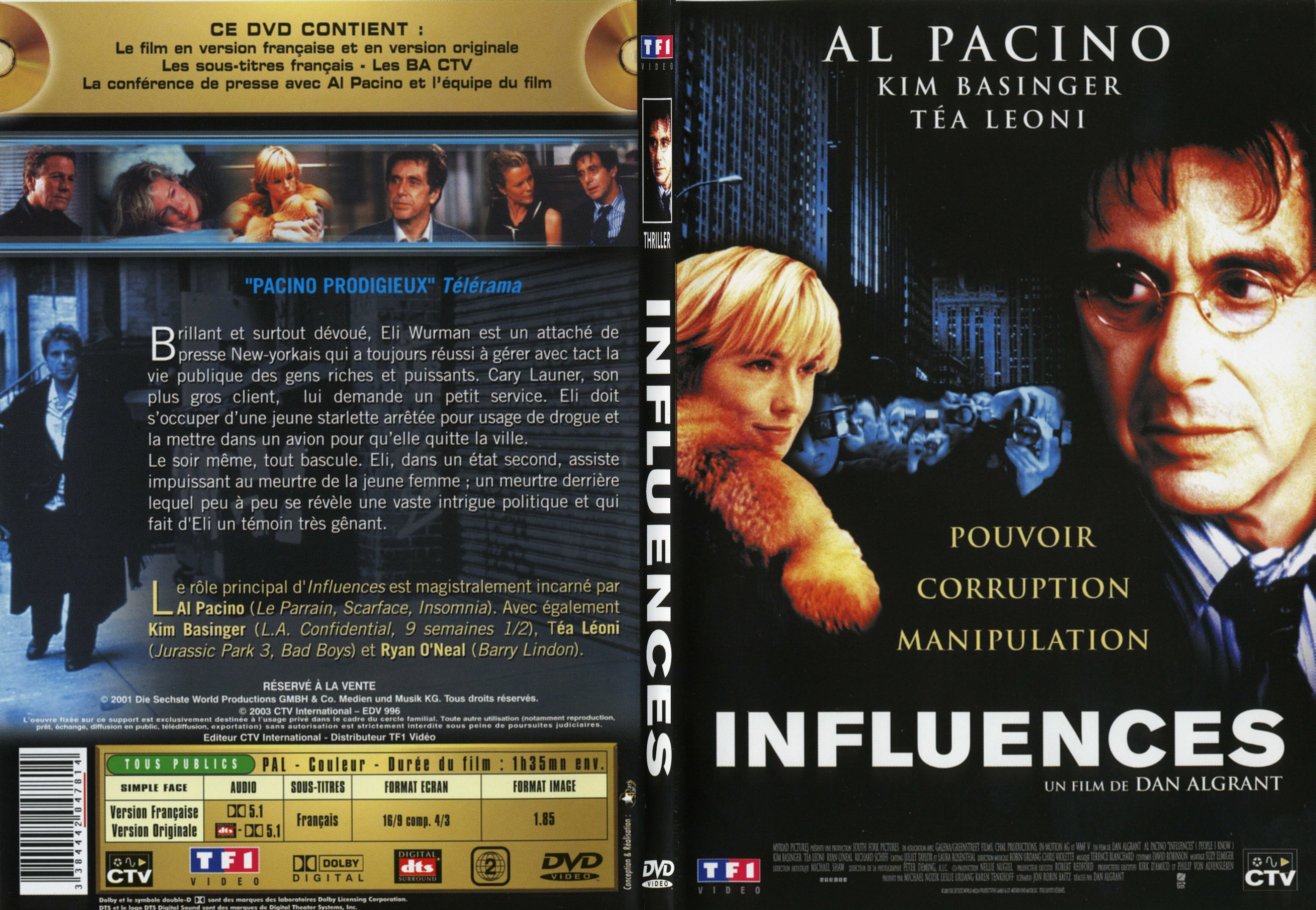 Jaquette DVD Influences - SLIM
