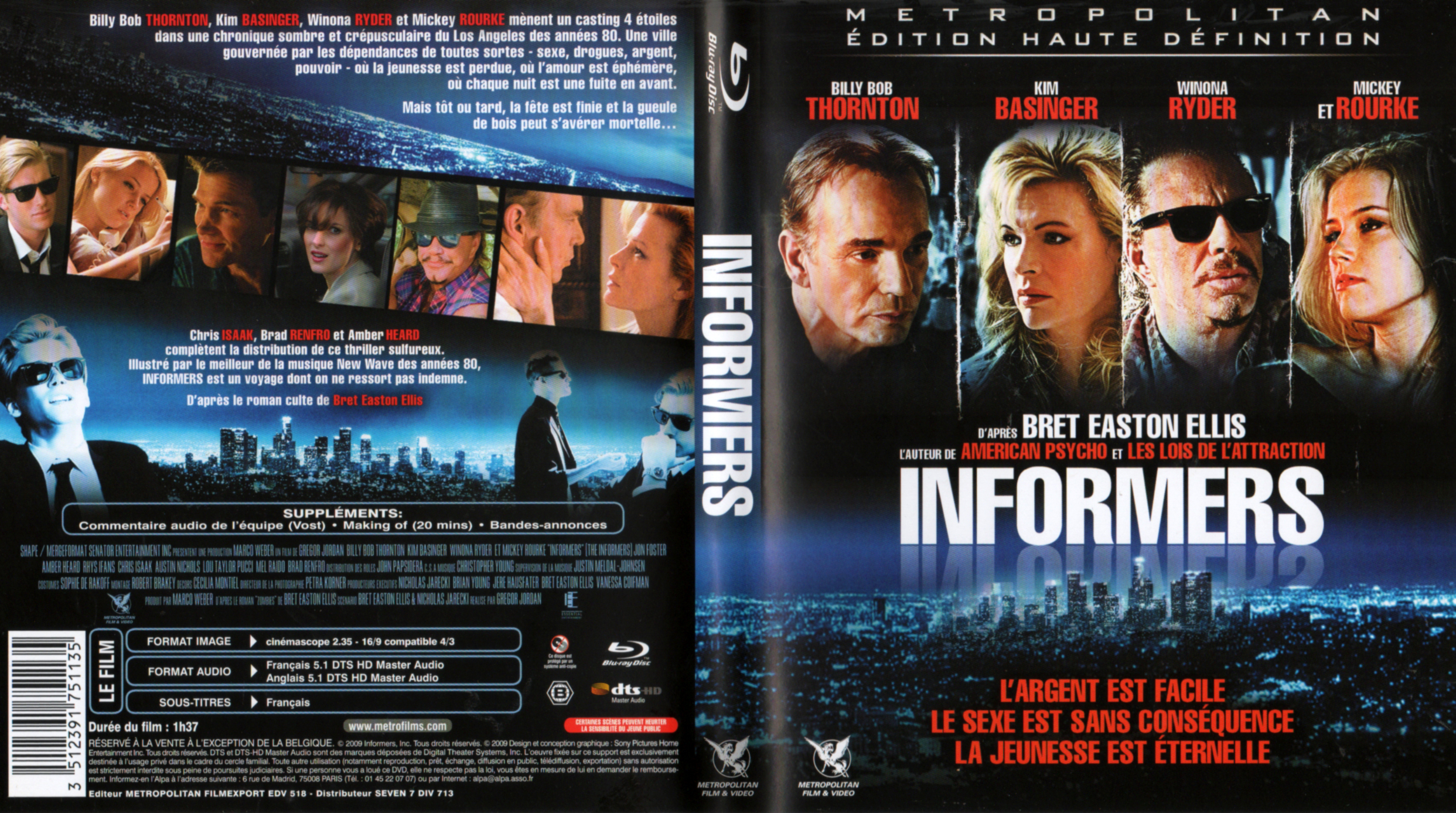 Jaquette DVD Informers (BLU-RAY)