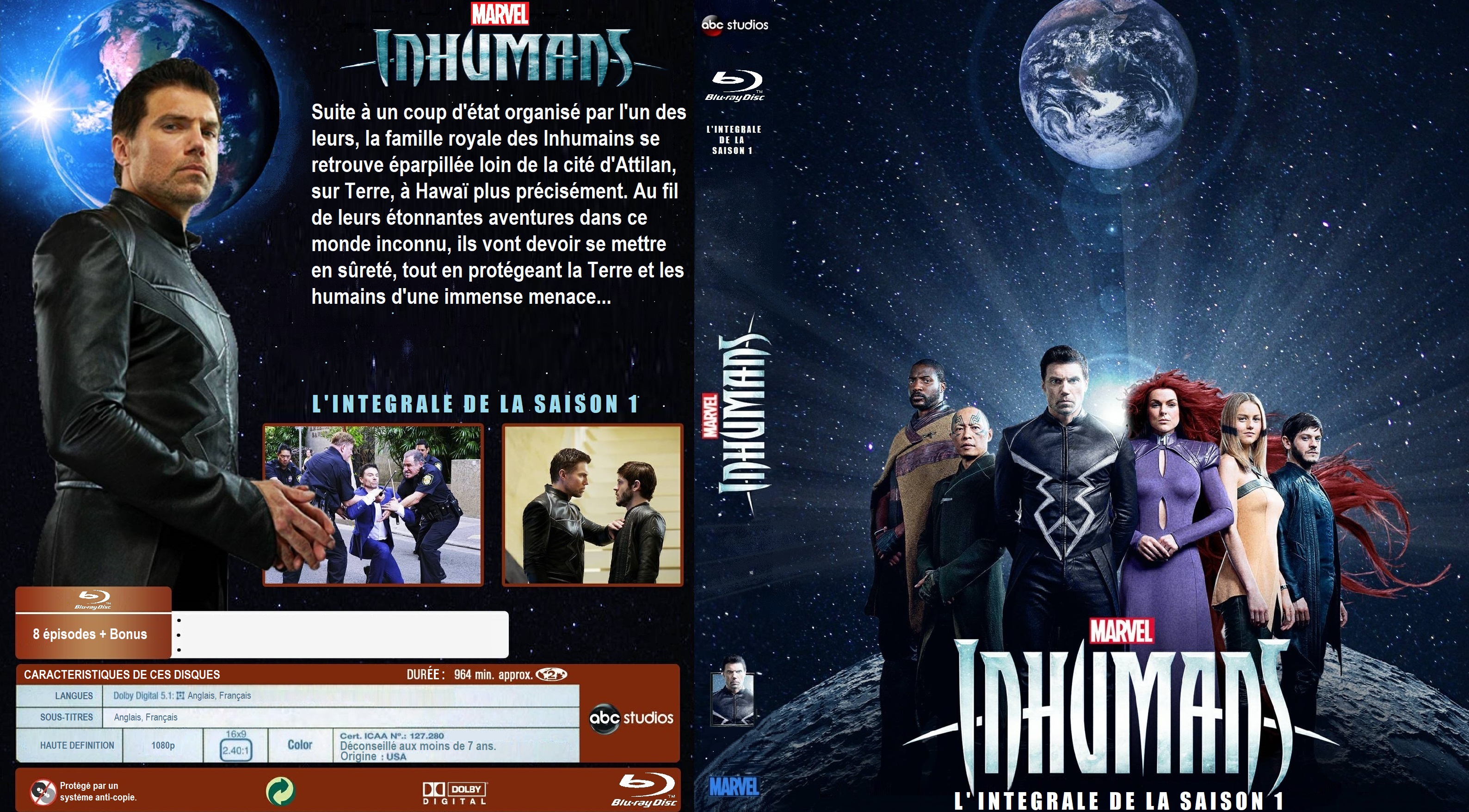 Jaquette DVD Inhumans saison 1 custom (BLU-RAY)