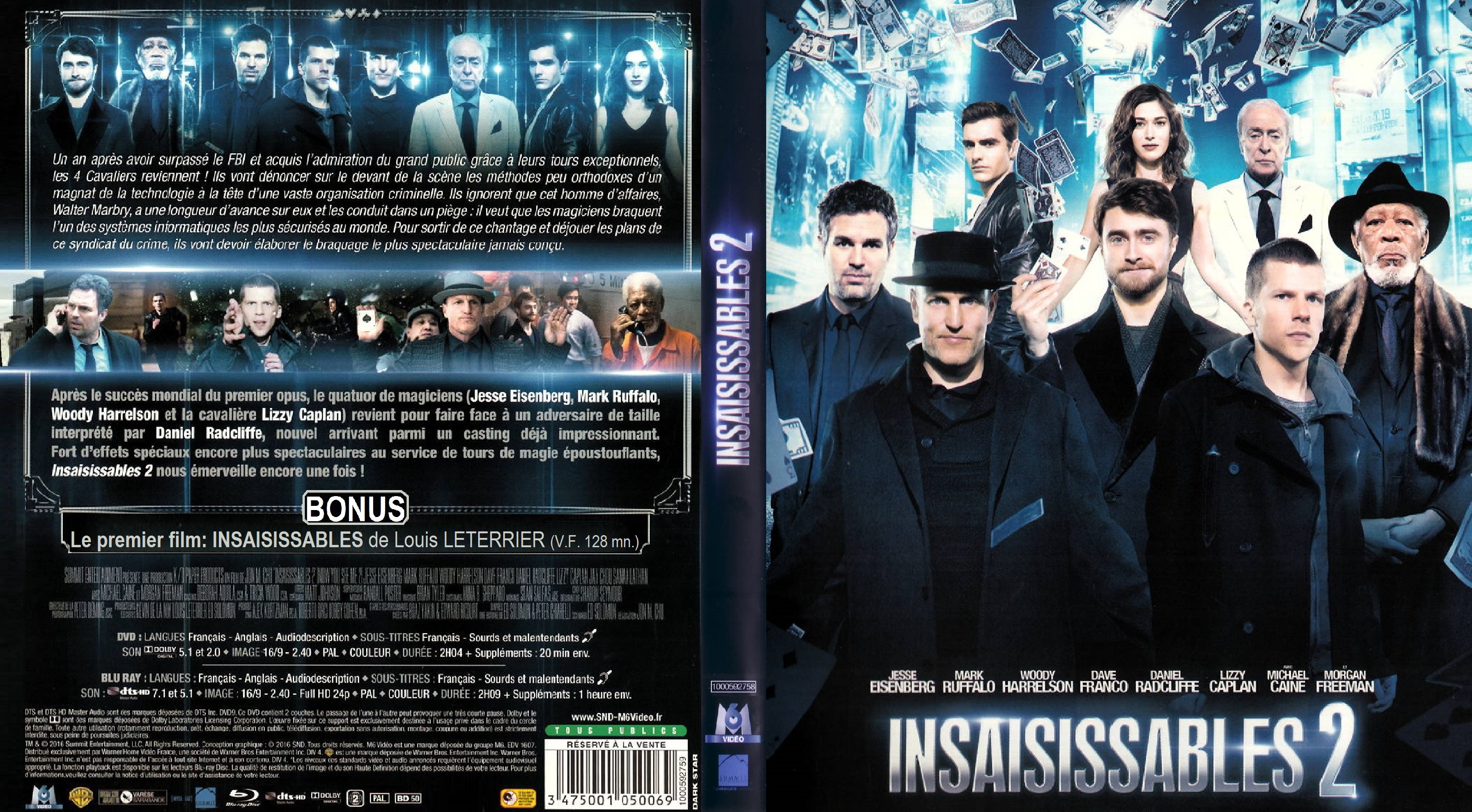 Jaquette DVD Insaisissables 2 custom (BLU-RAY)