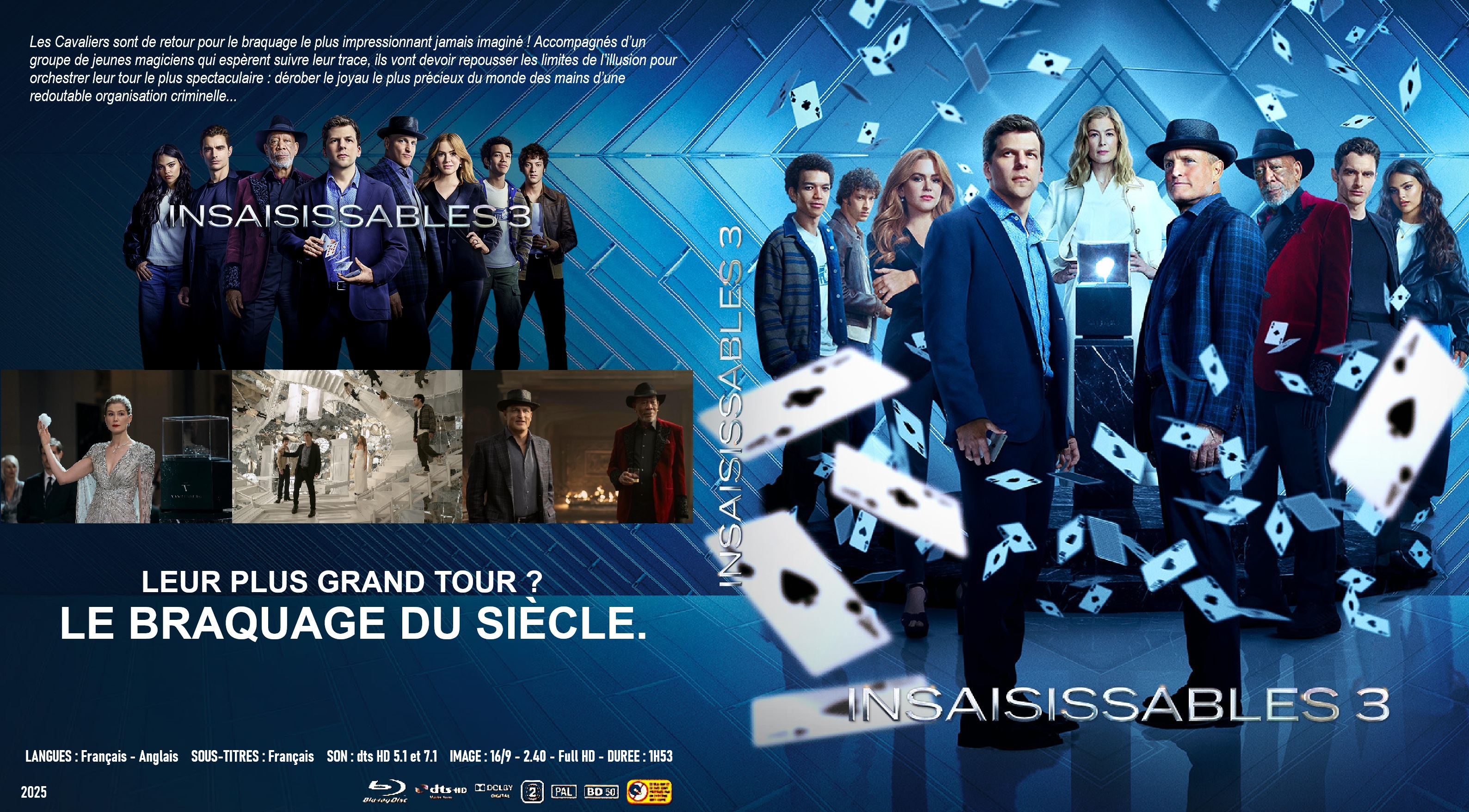 Jaquette DVD Insaisissables 3 custom (BLU-RAY)