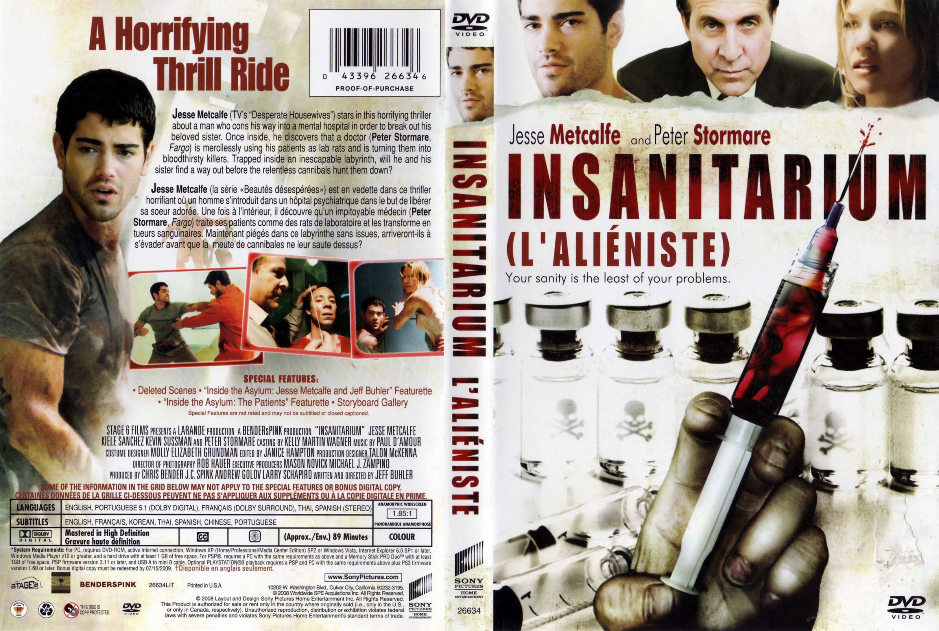 Jaquette DVD Insanitarium - L