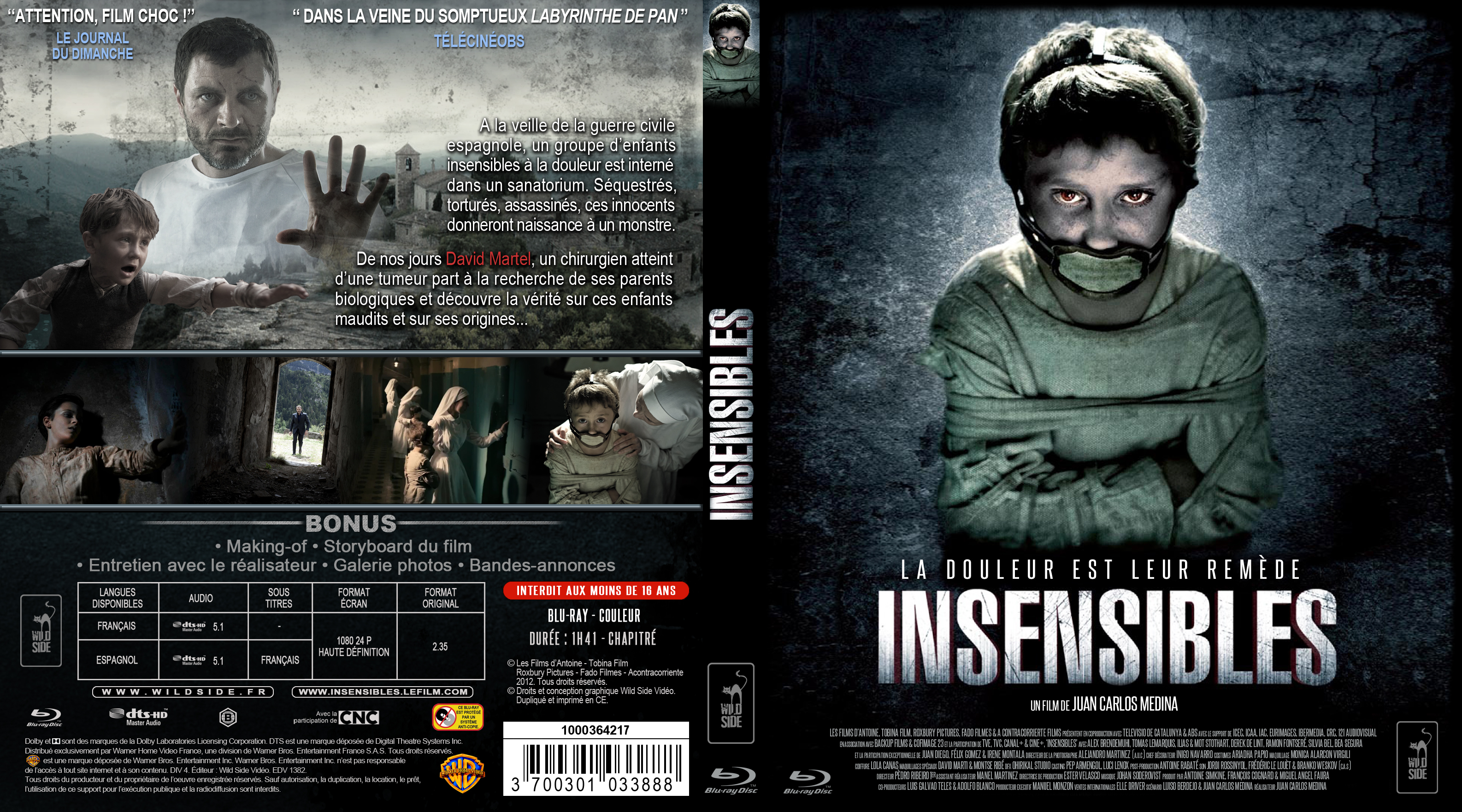 Jaquette DVD Insensibles custom (BLU-RAY)