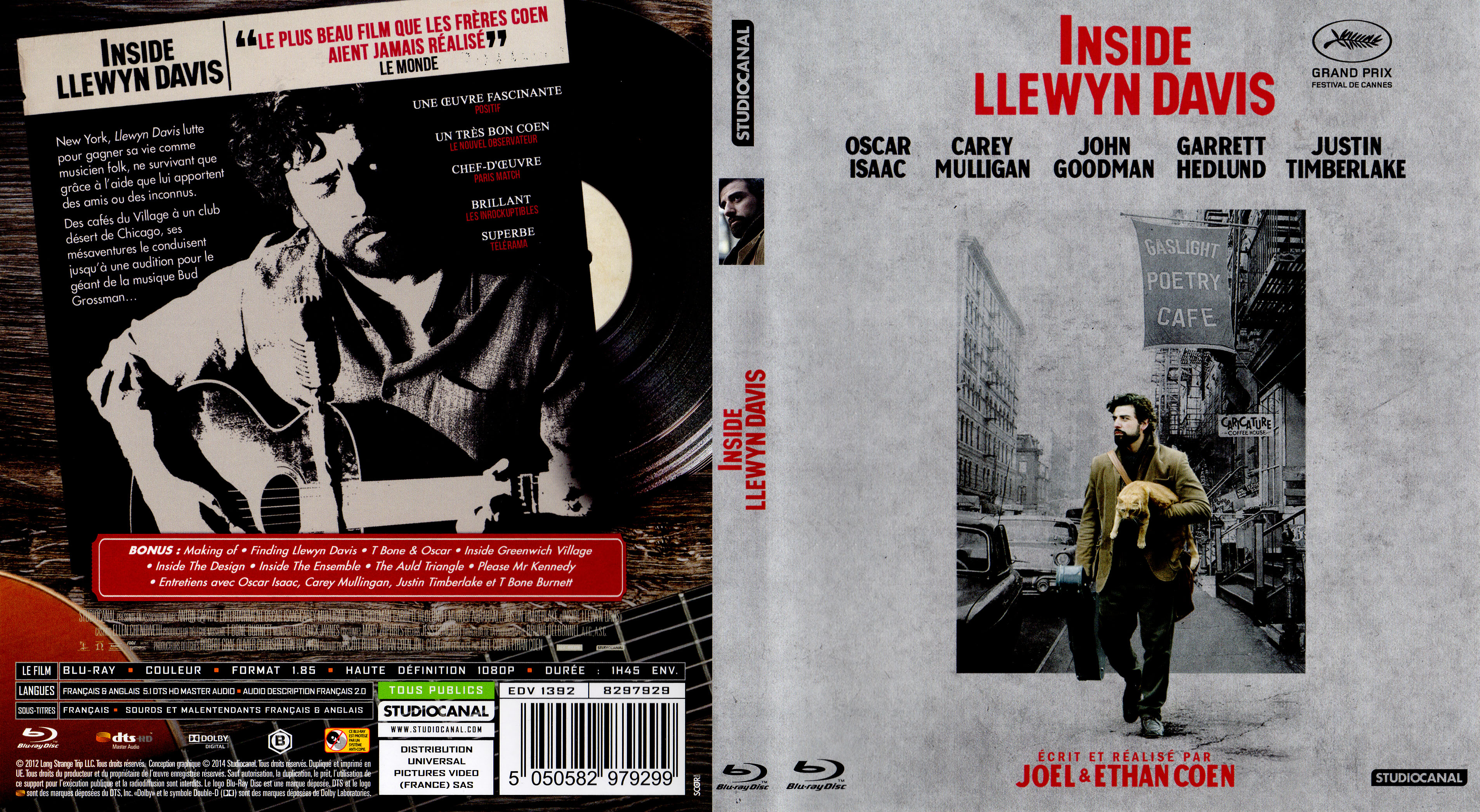 Jaquette DVD Inside Llewyn Davis (BLU-RAY) v2