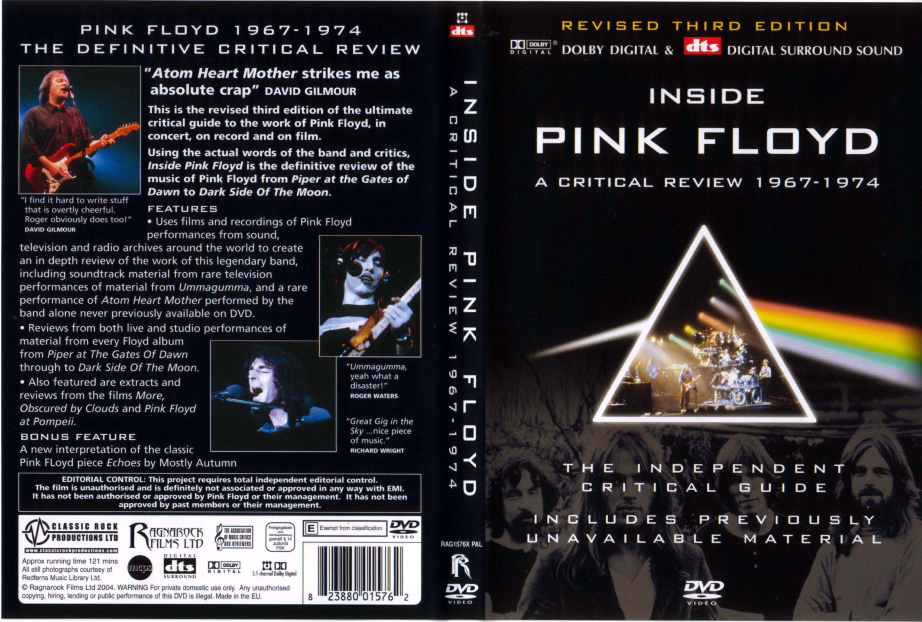 Jaquette DVD Inside Pink Floyd A Critical Review 1967-1974