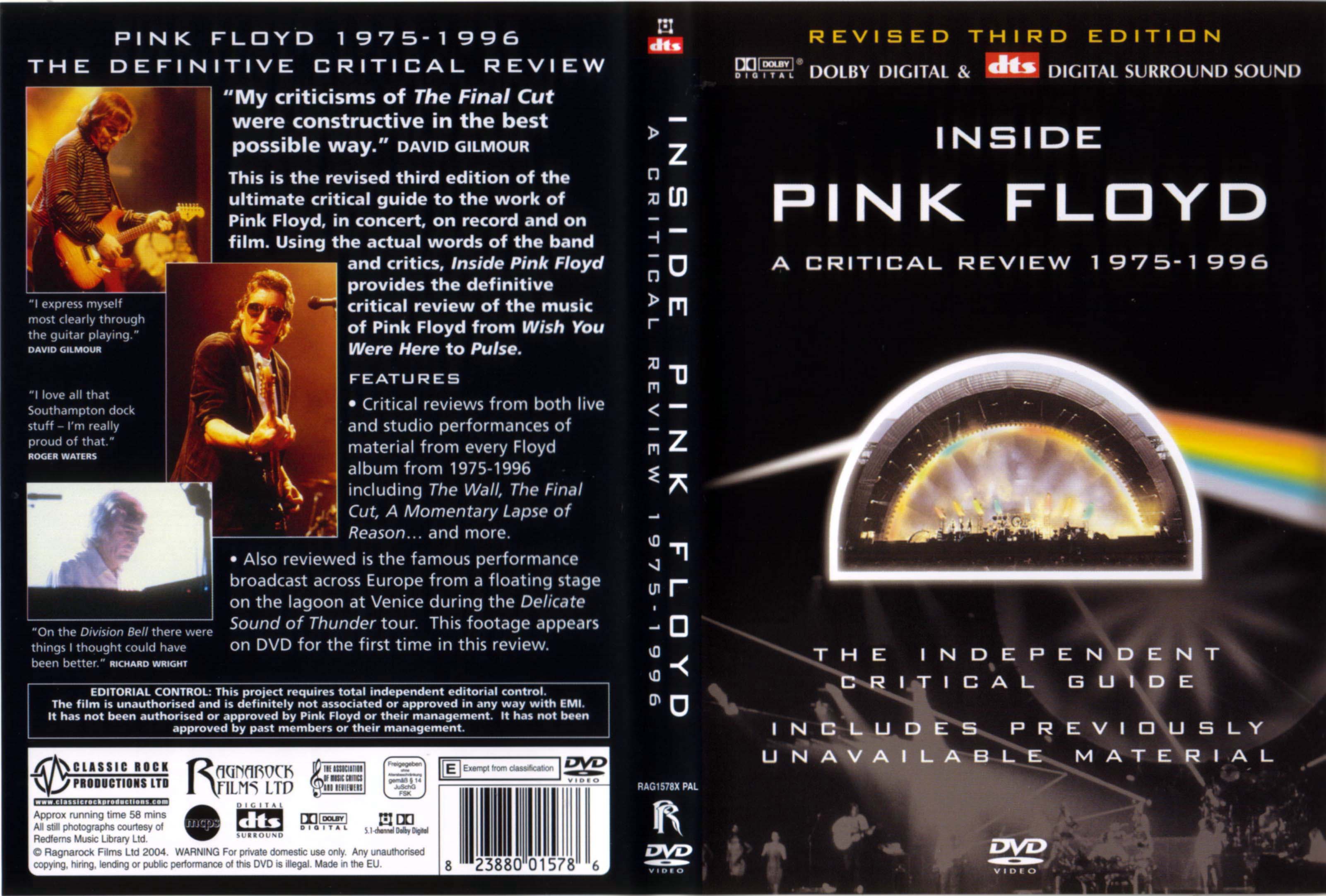 Jaquette DVD Inside Pink Floyd A Critical Review 1975-1996