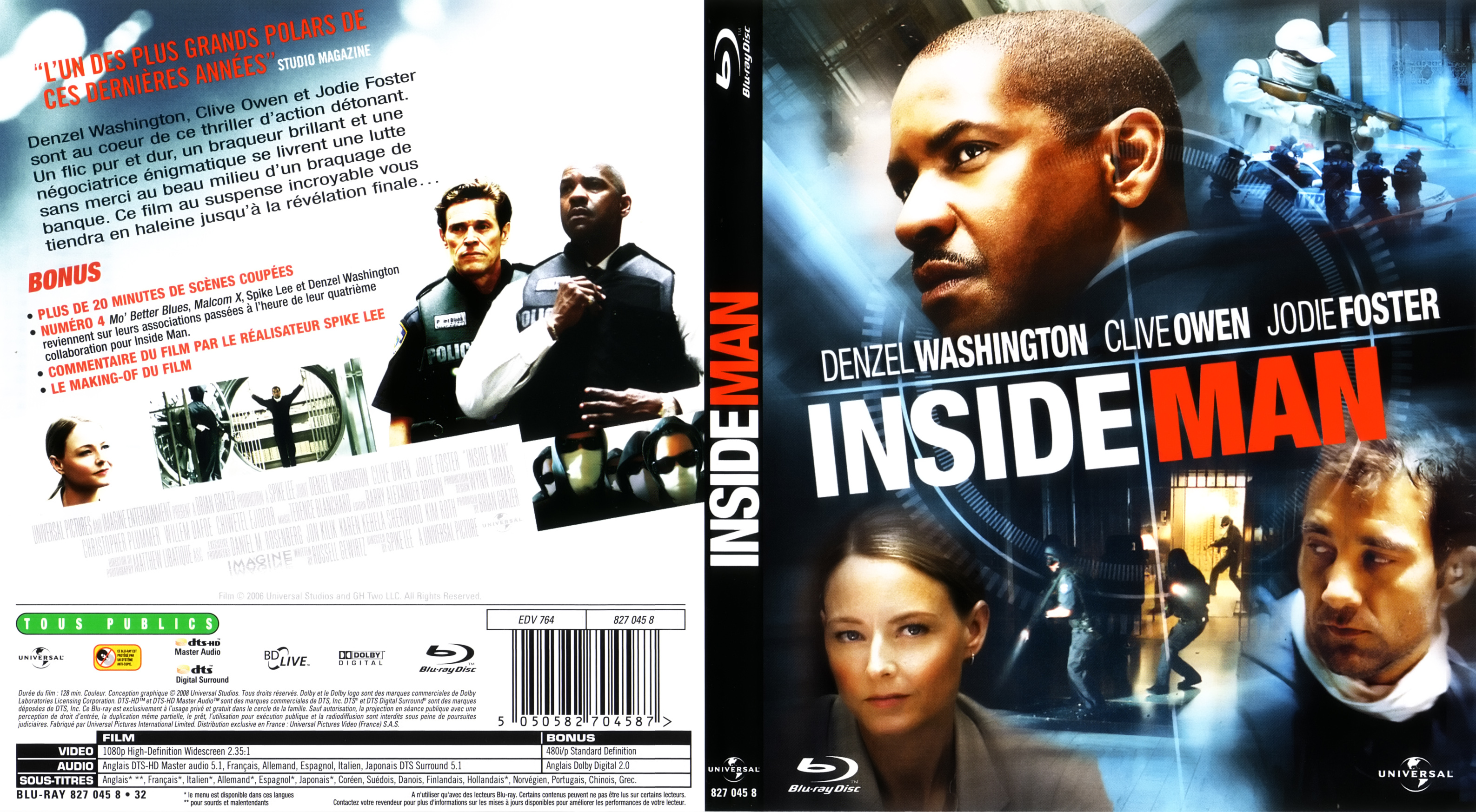 Jaquette DVD Inside man (BLU-RAY)