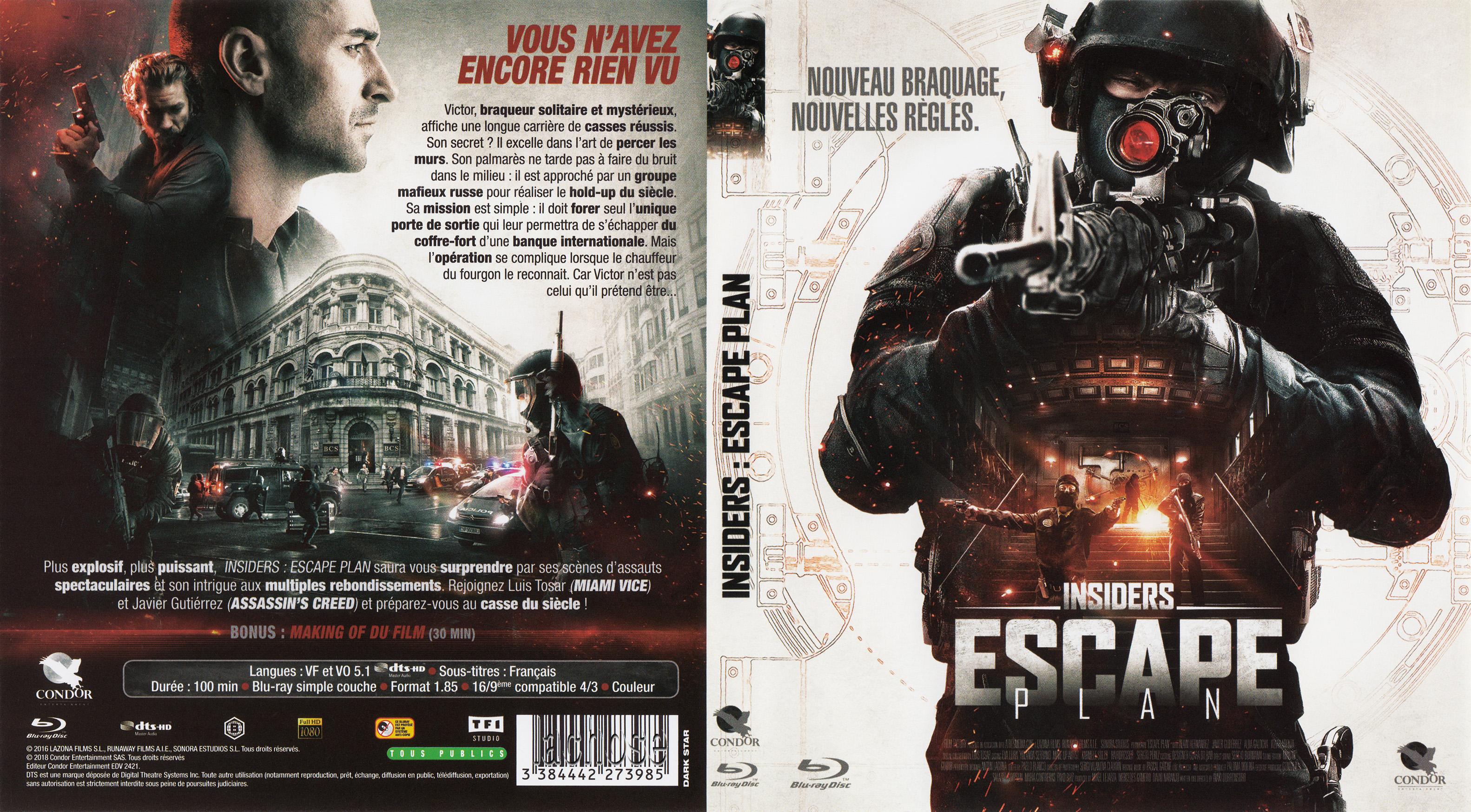 Jaquette DVD Insiders escape plan (BLU-RAY)