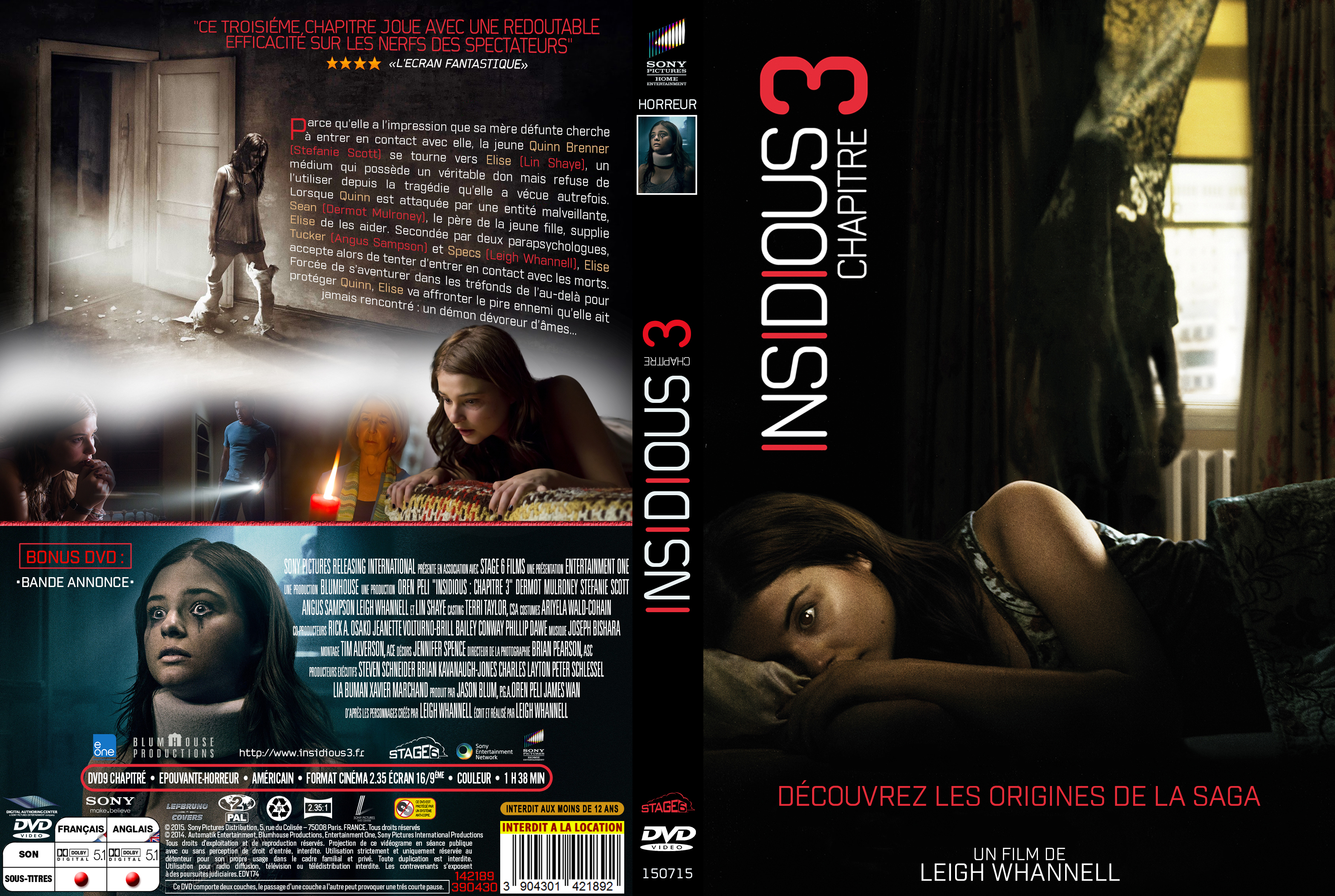 Jaquette DVD Insidious: Chapitre 3 custom