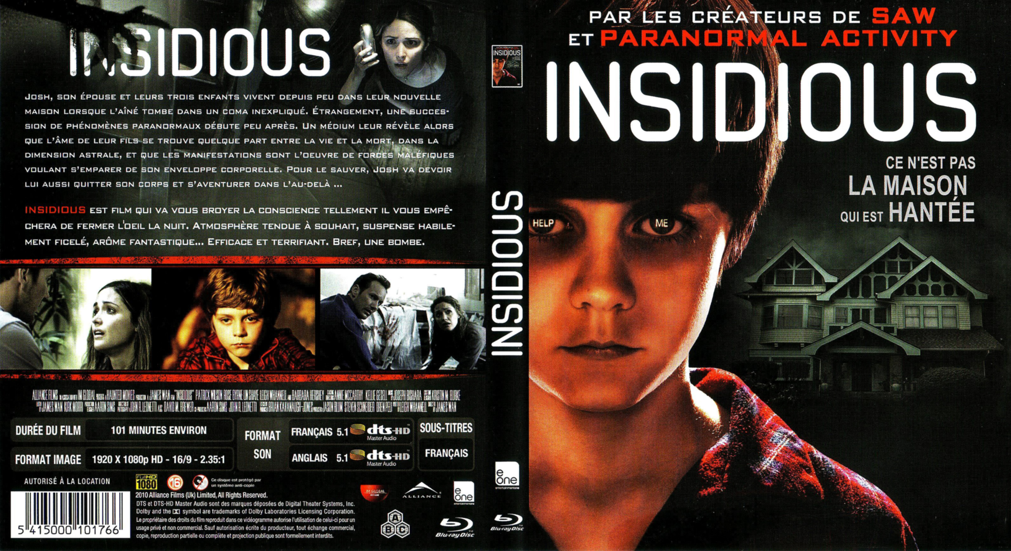 Jaquette DVD Insidious (BLU-RAY)