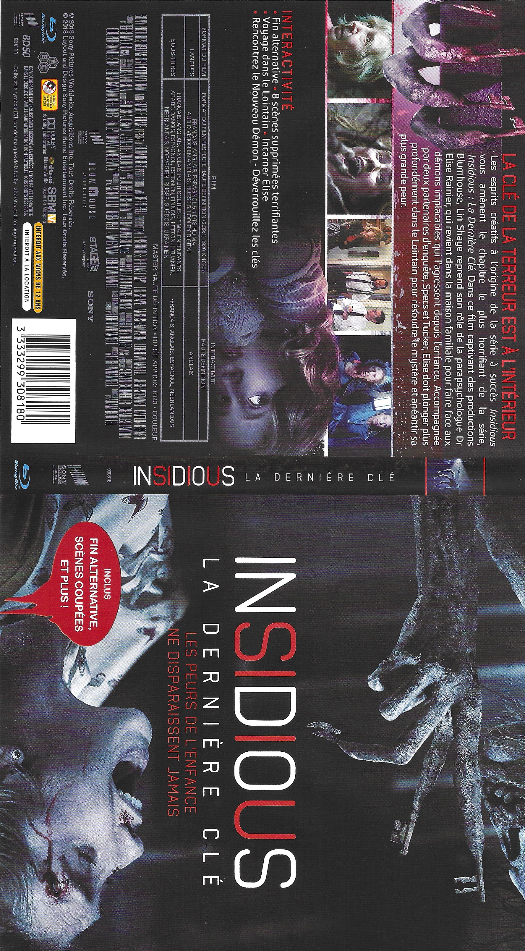 Jaquette DVD Insidious la dernire cl (BLU-RAY)