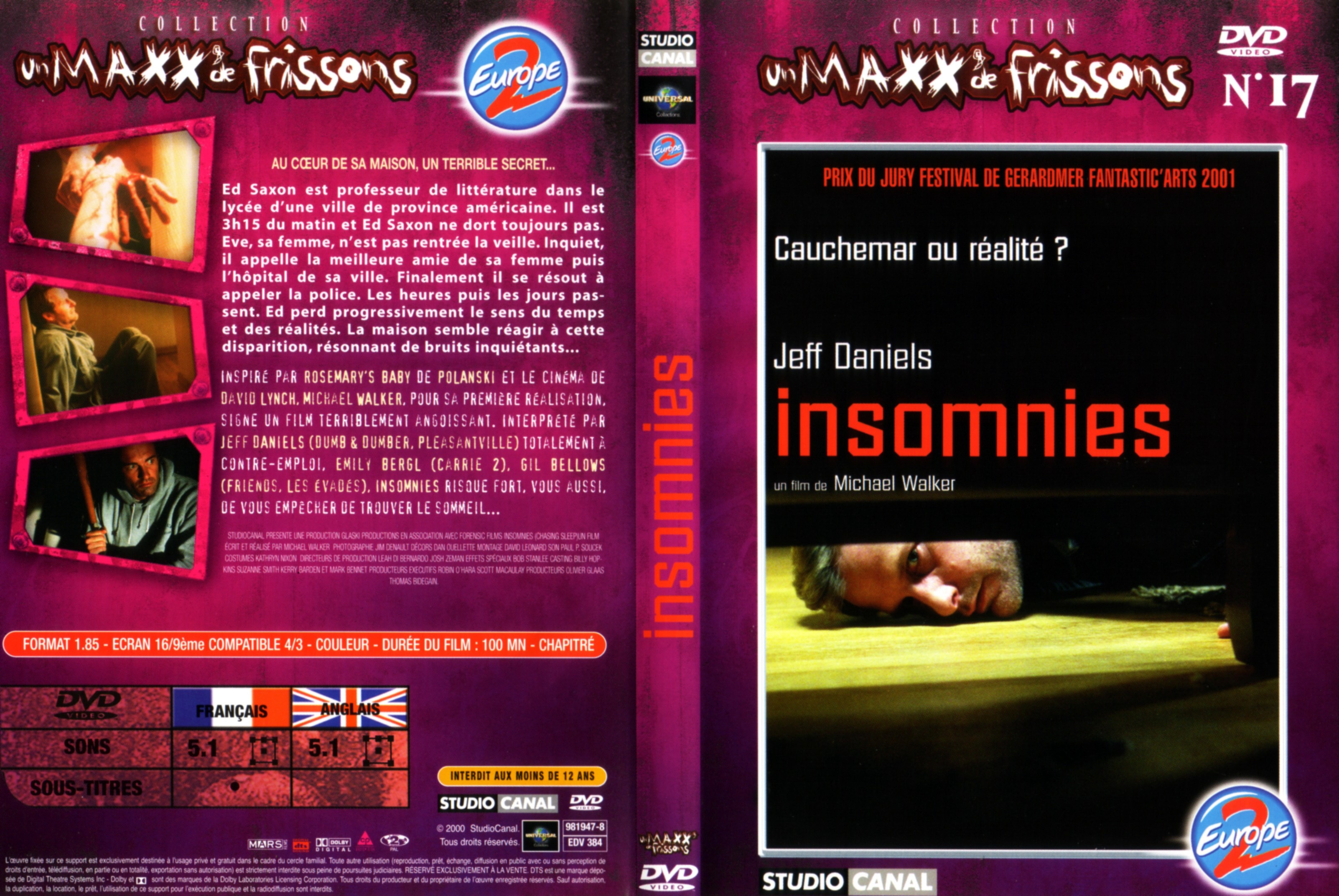 Jaquette DVD Insomnies v2
