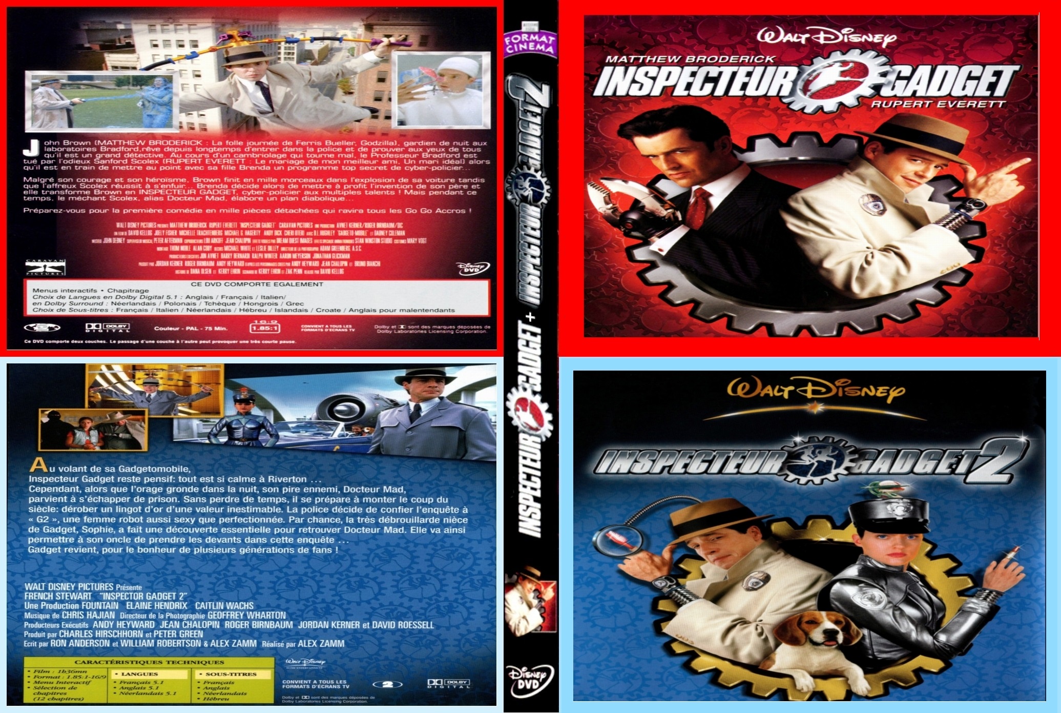 Jaquette DVD Inspecteur Gadget 1 & 2 custom