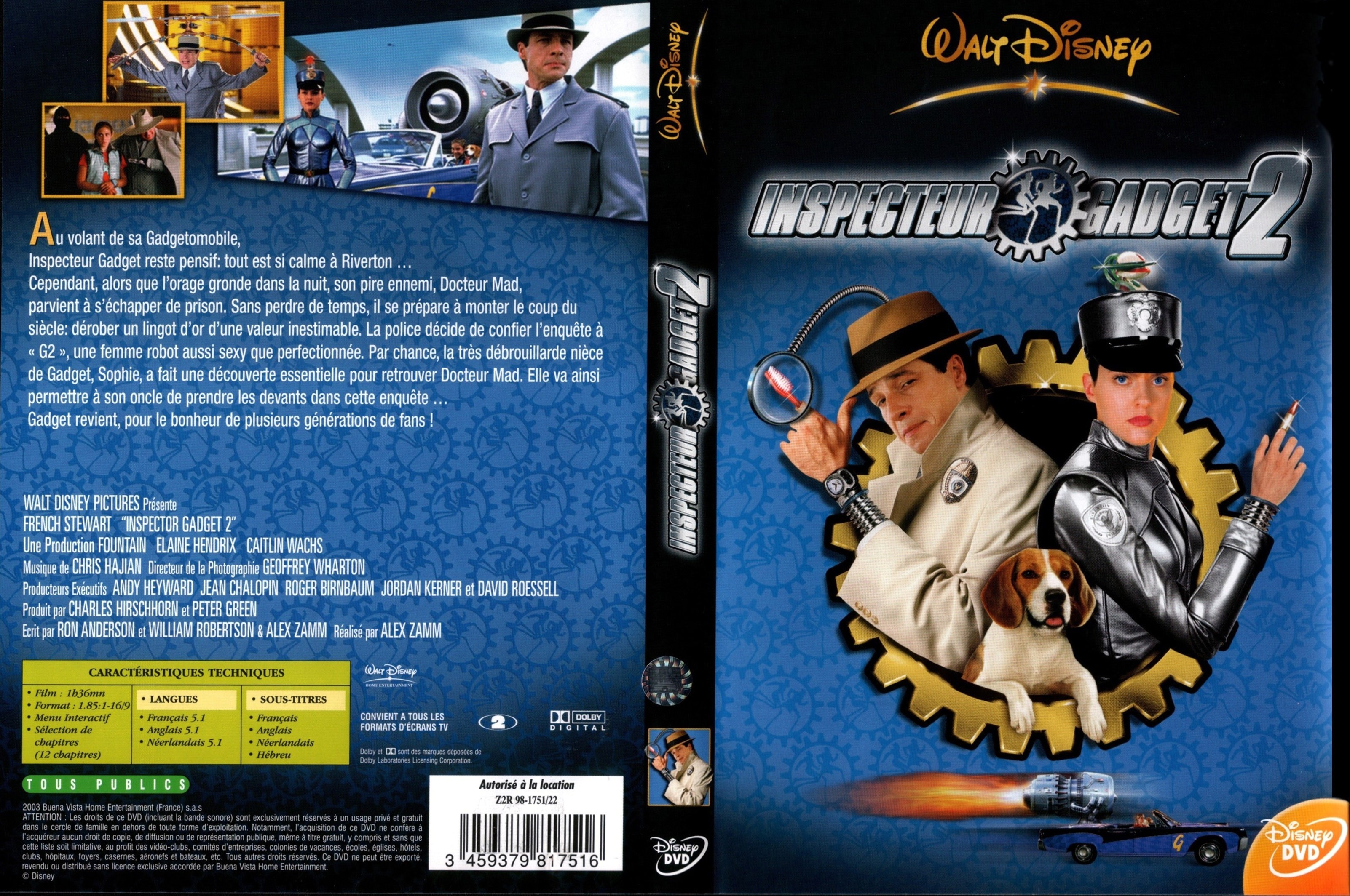 Jaquette DVD Inspecteur Gadget 2