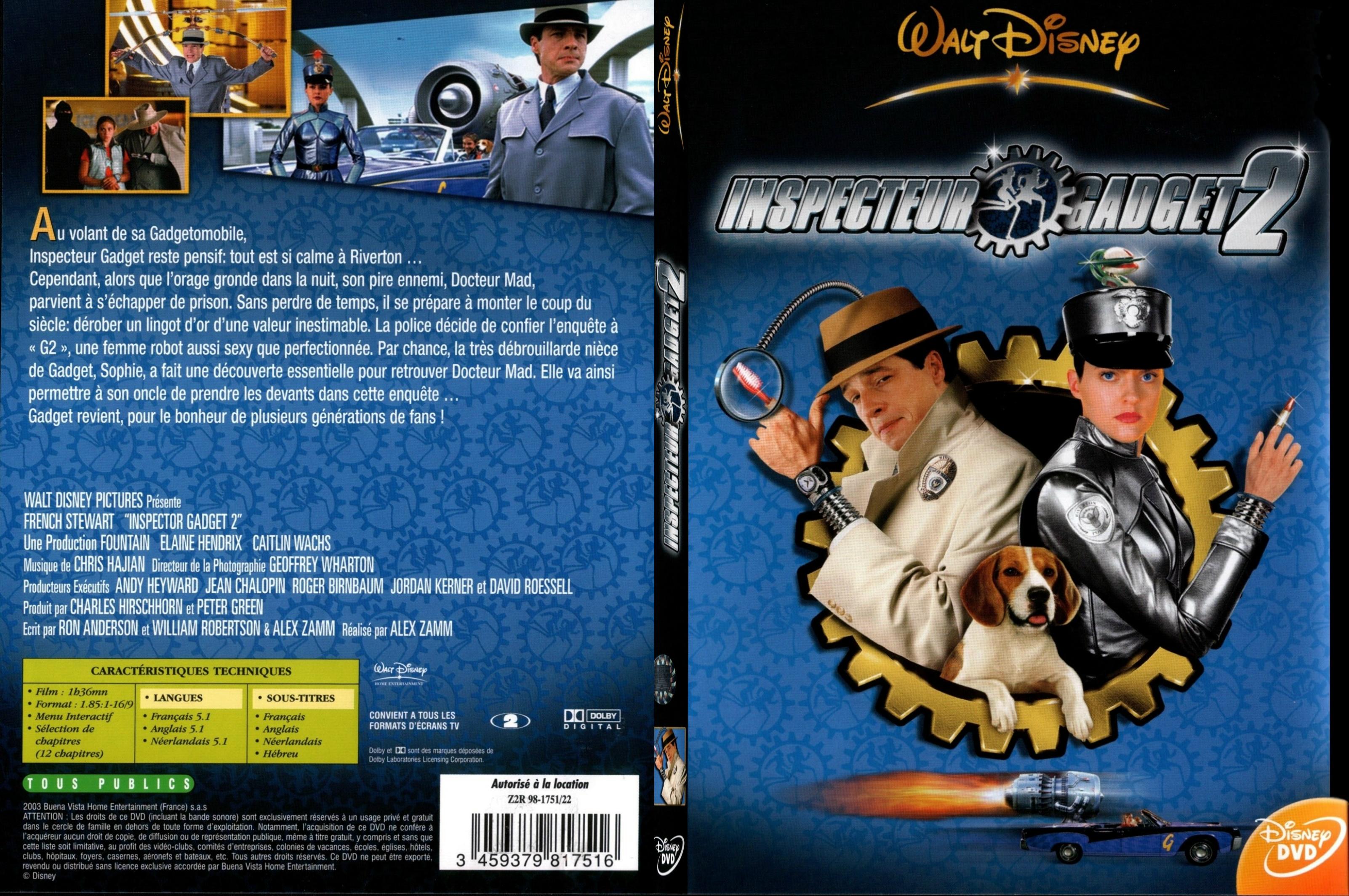 Jaquette DVD Inspecteur Gadget 2 - SLIM