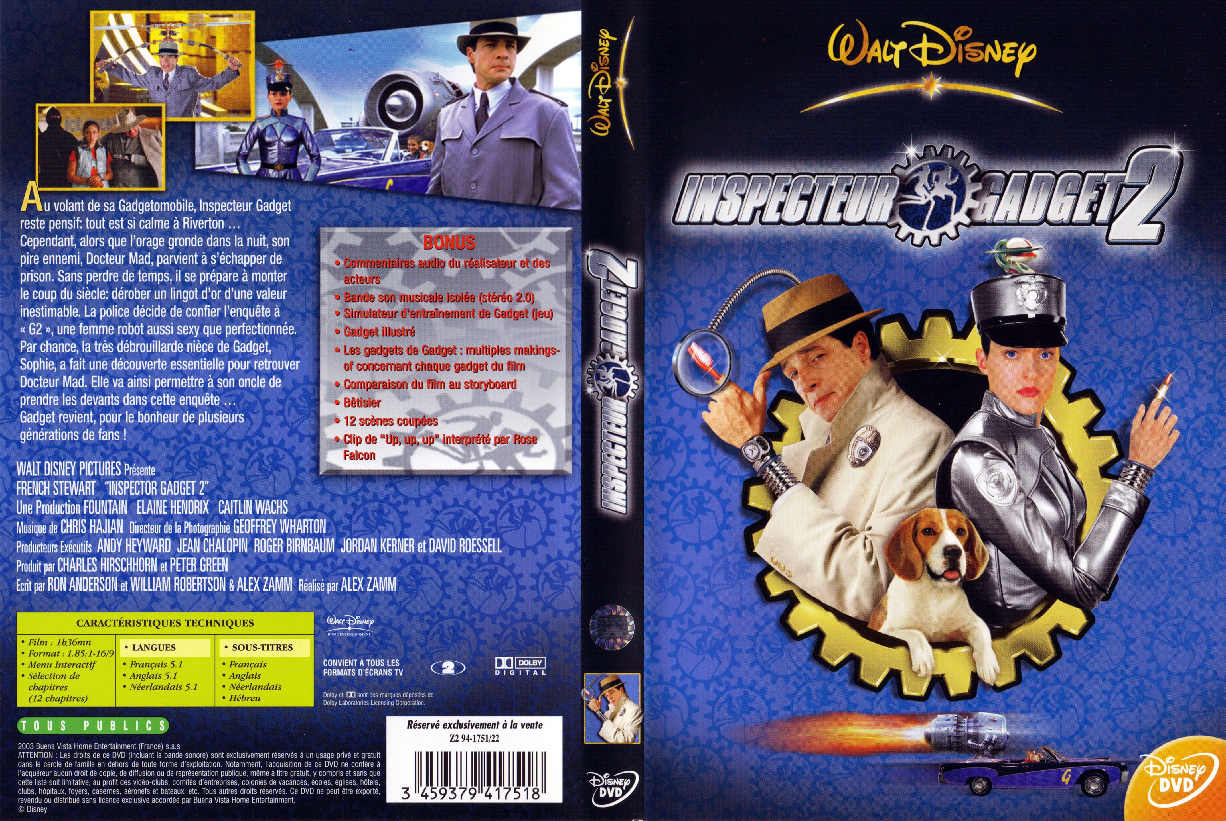 Jaquette DVD Inspecteur Gadget 2 v2