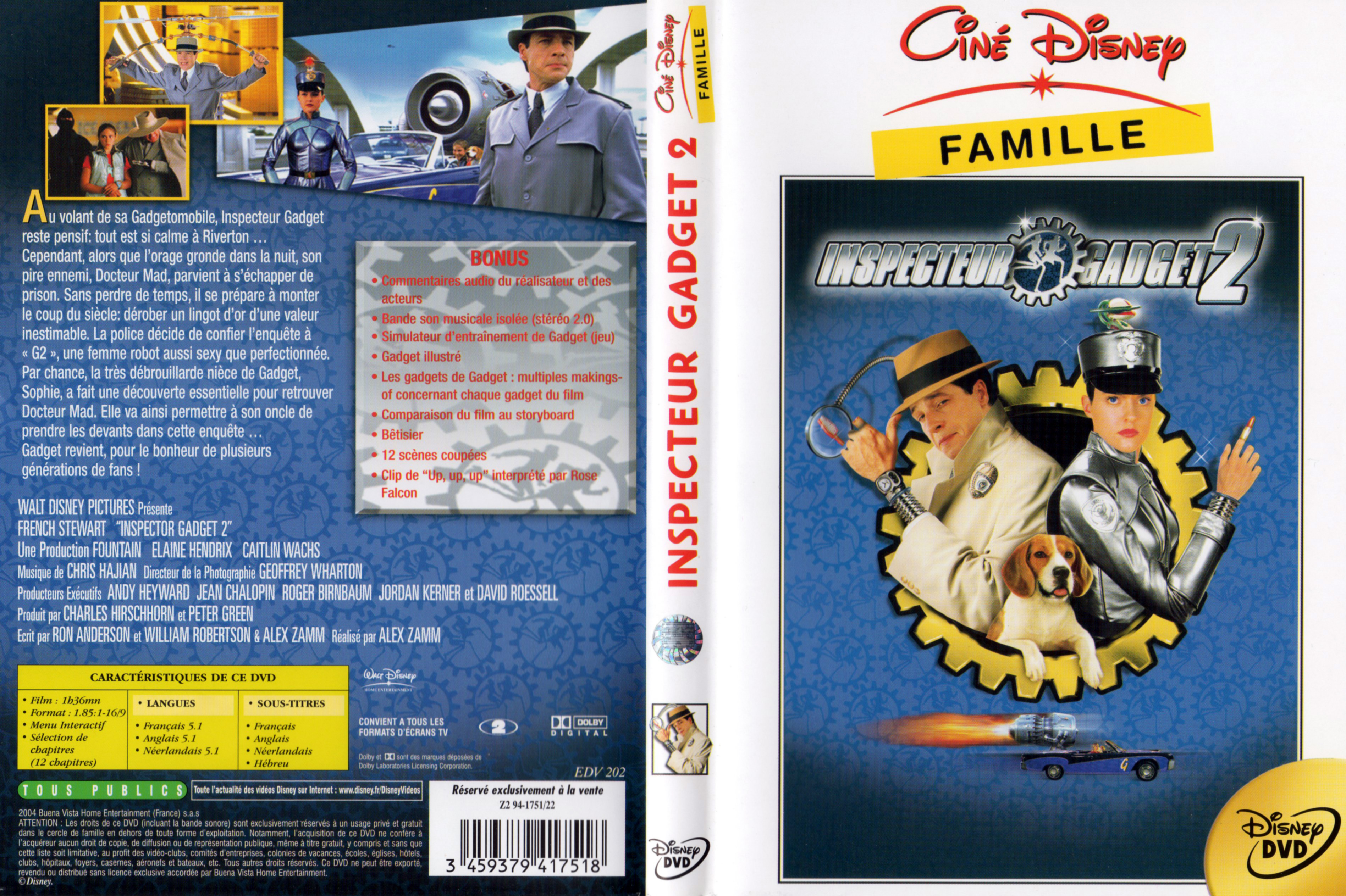 Jaquette DVD Inspecteur Gadget 2 v3