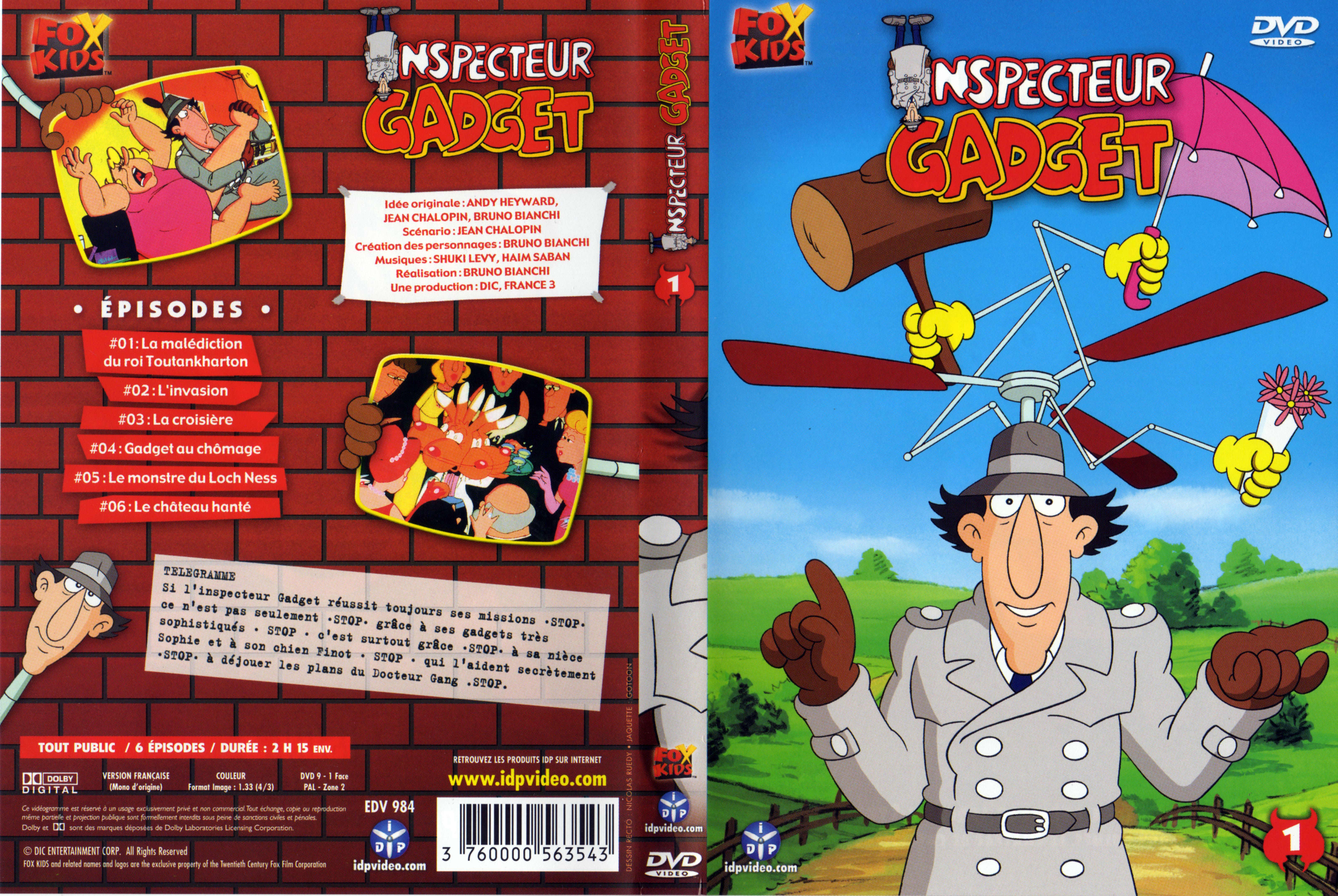 Jaquette DVD Inspecteur Gadget vol 01