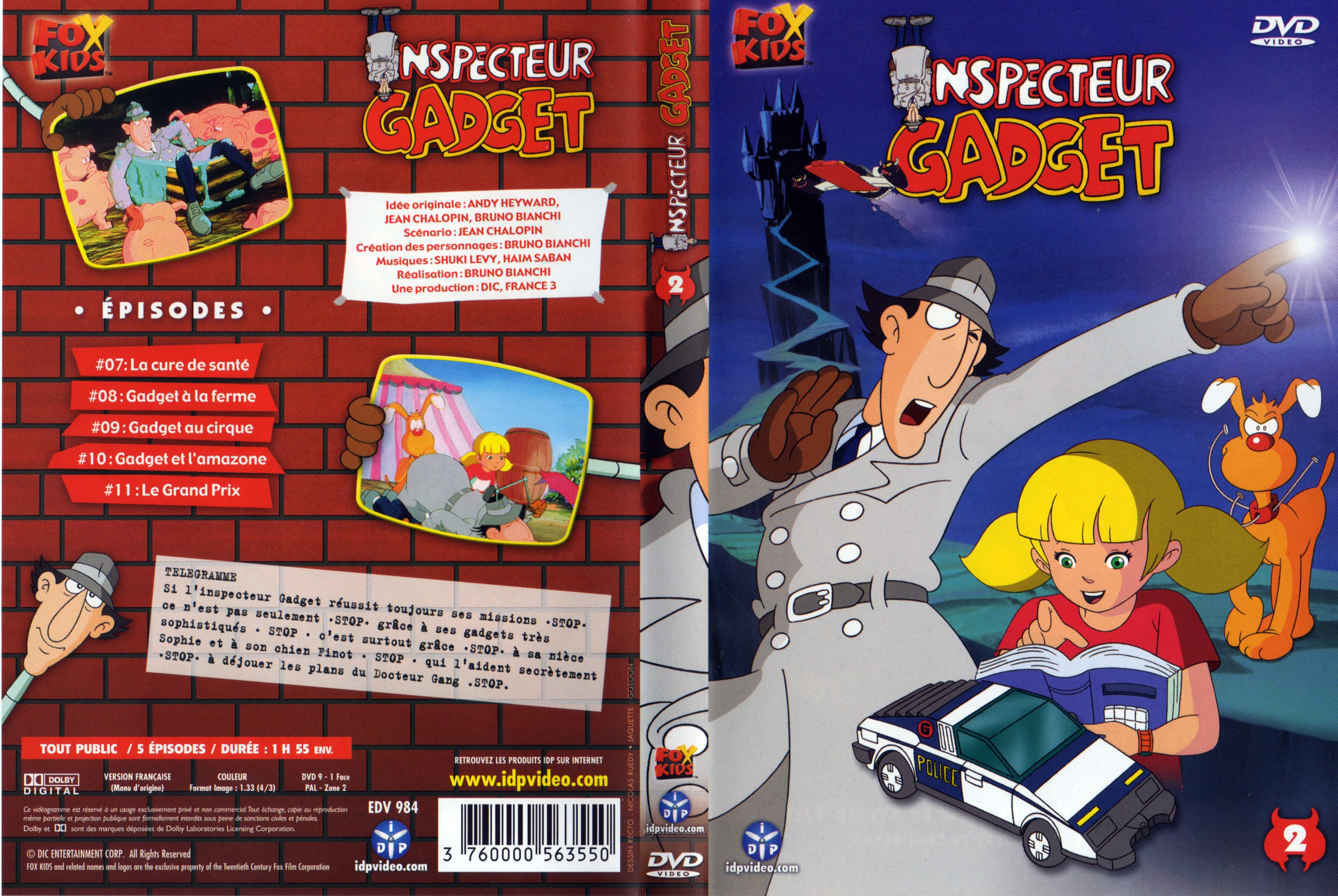 Jaquette DVD Inspecteur Gadget vol 02
