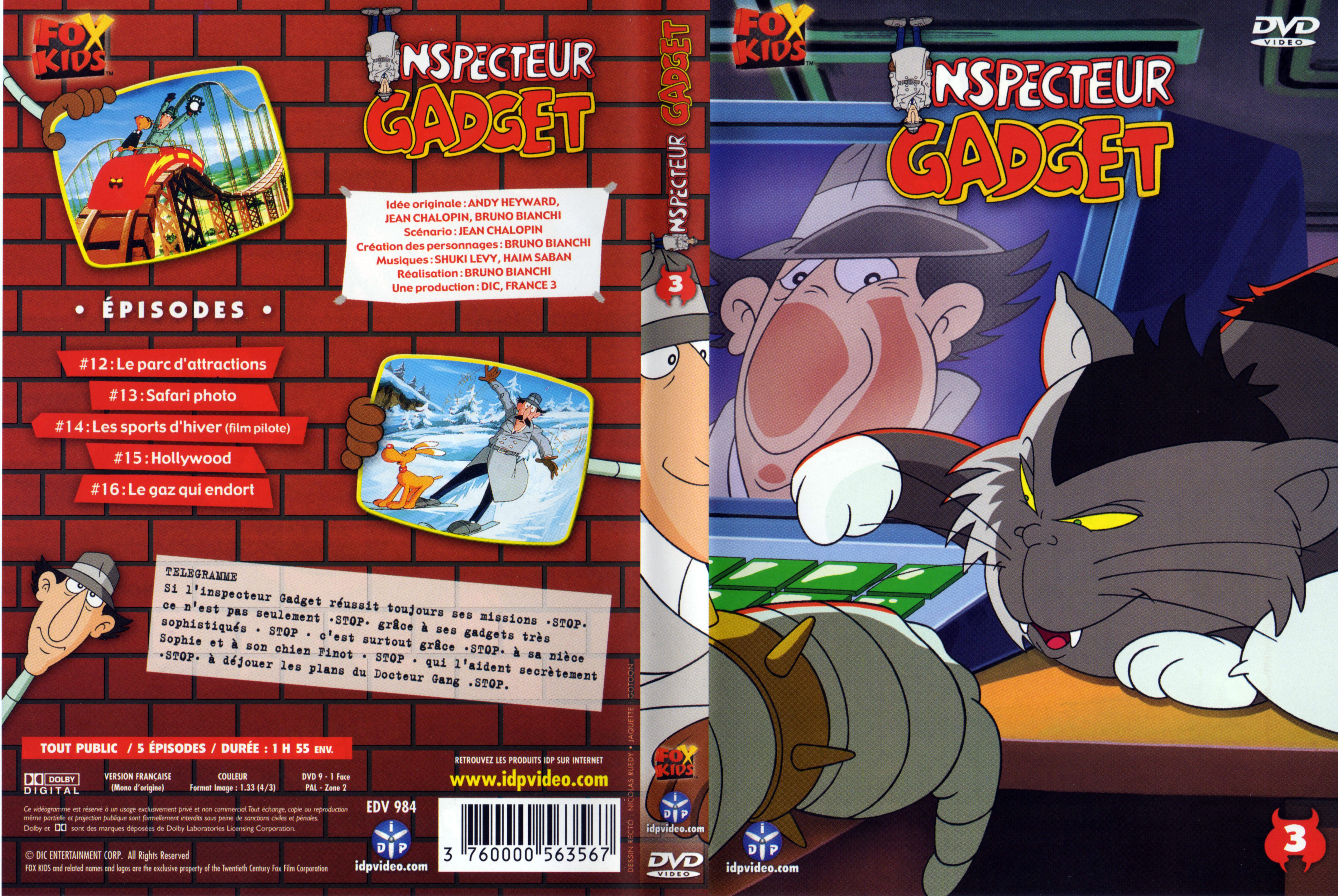 Jaquette DVD Inspecteur Gadget vol 03