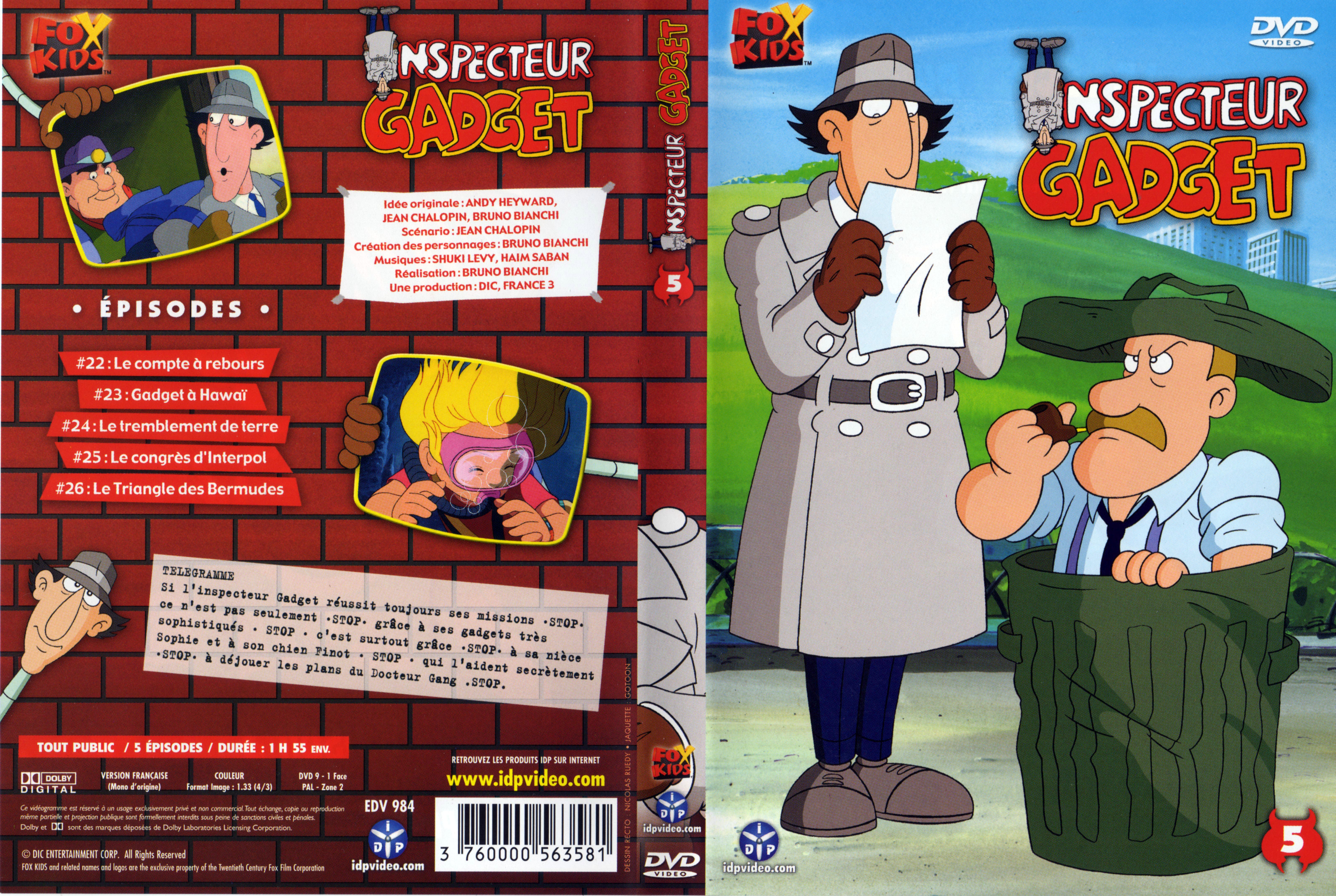 Jaquette DVD Inspecteur Gadget vol 05