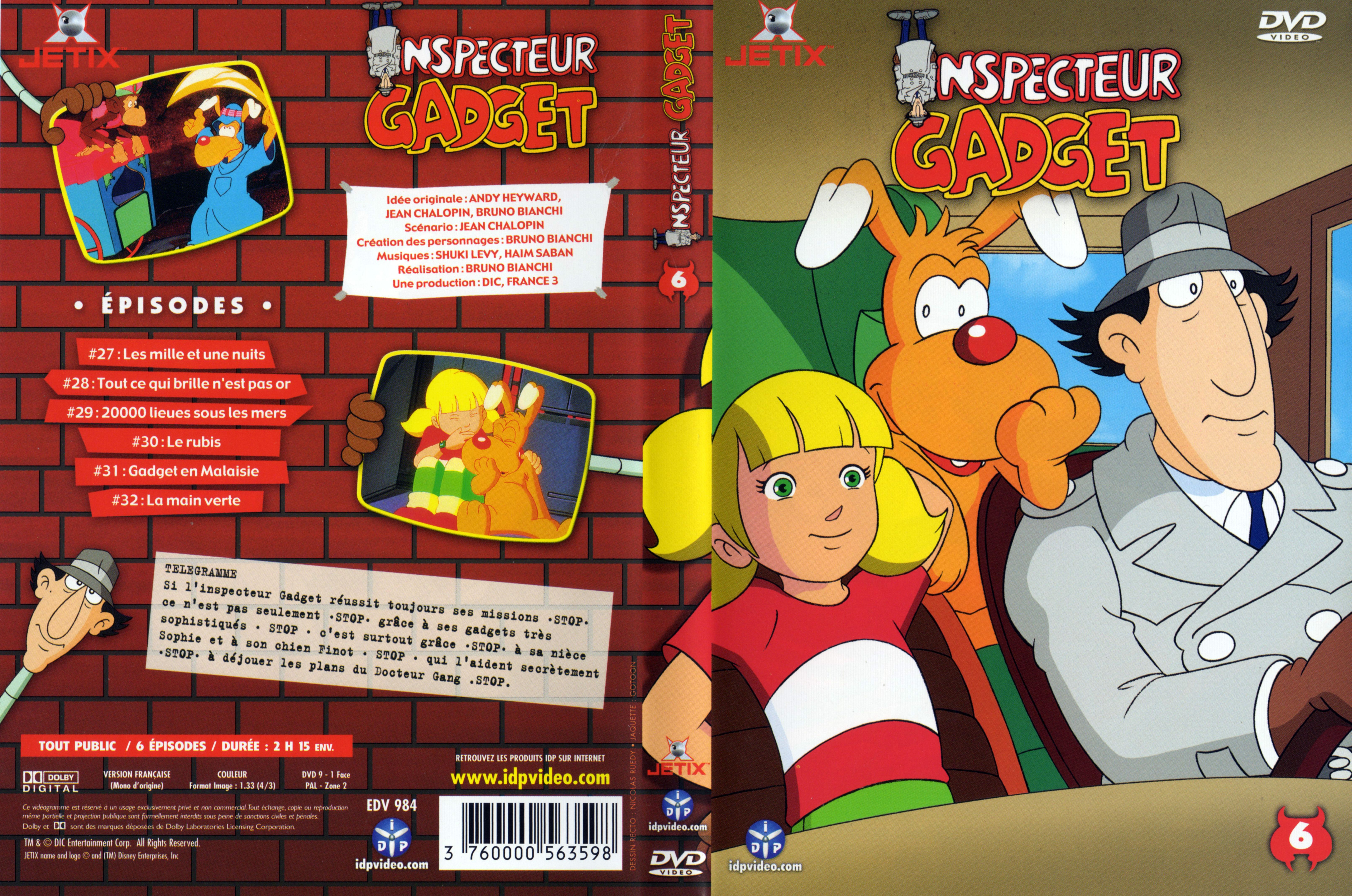 Jaquette DVD Inspecteur Gadget vol 06