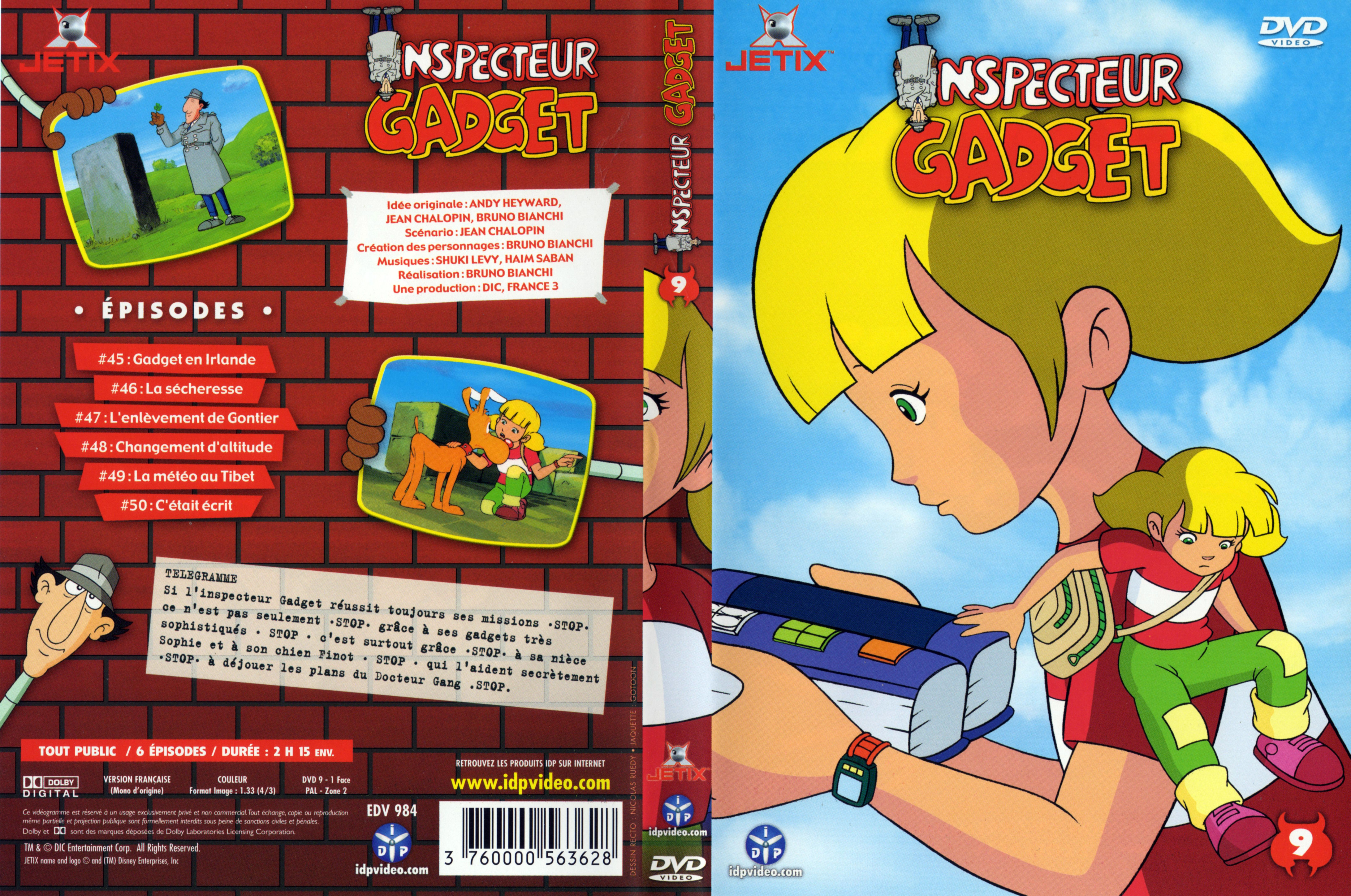 Jaquette DVD Inspecteur Gadget vol 09