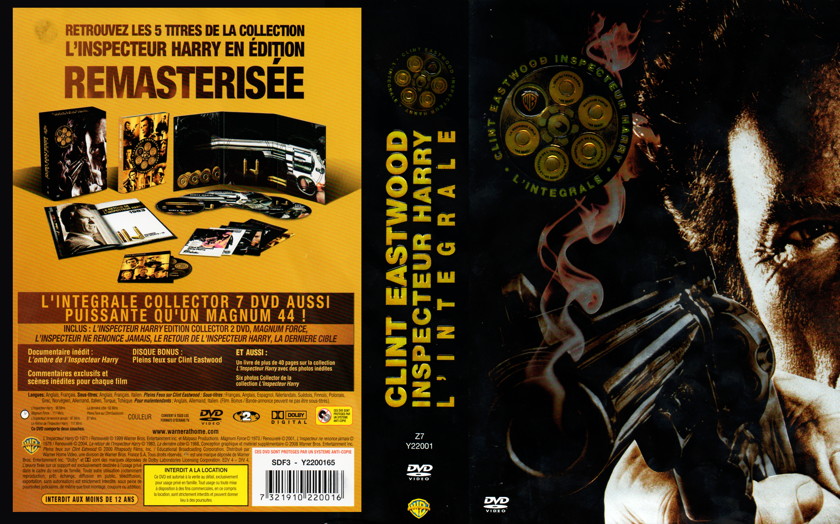 Jaquette DVD Inspecteur Harry Integrale COFFRET