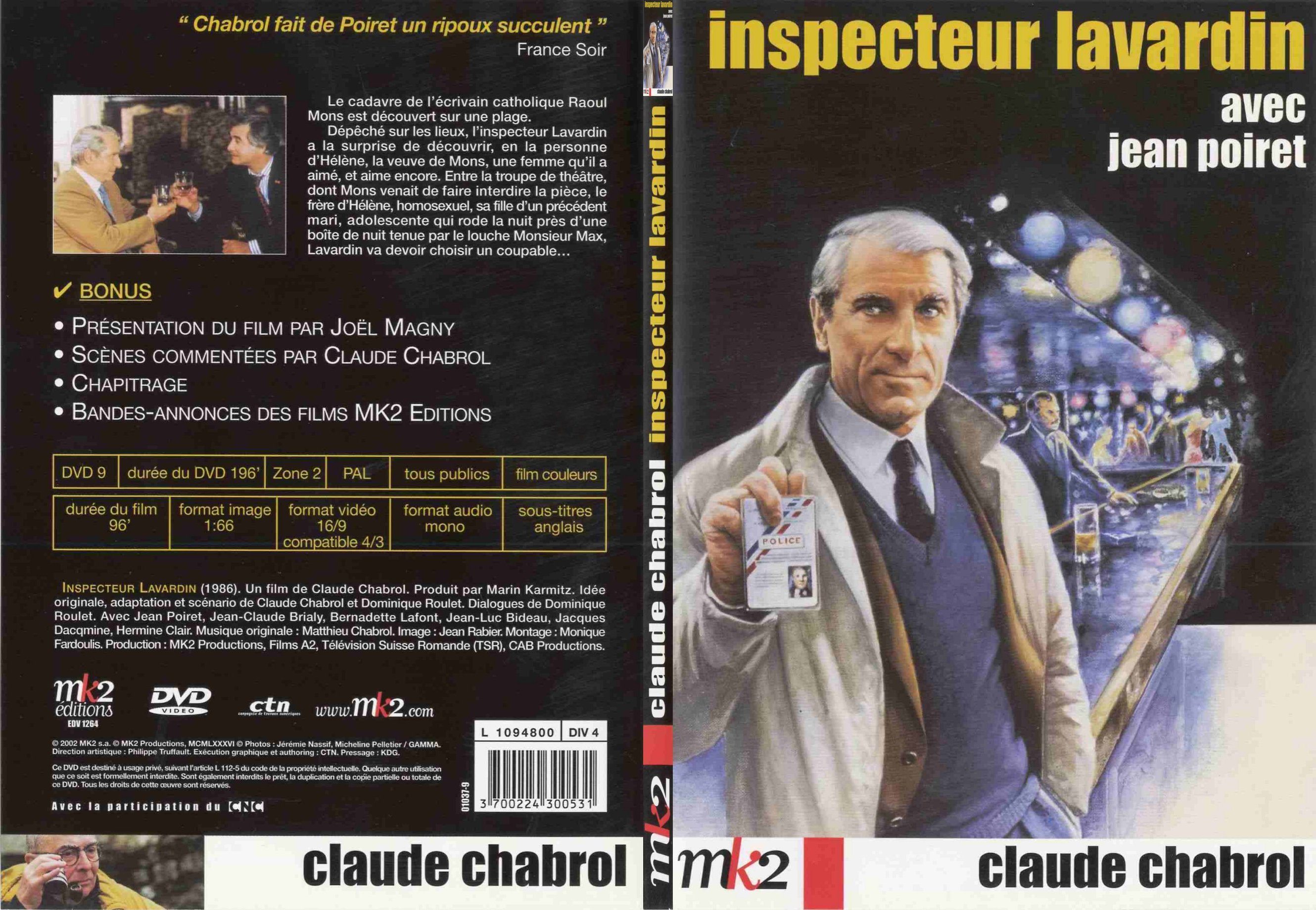 Jaquette DVD Inspecteur Lavardin - SLIM