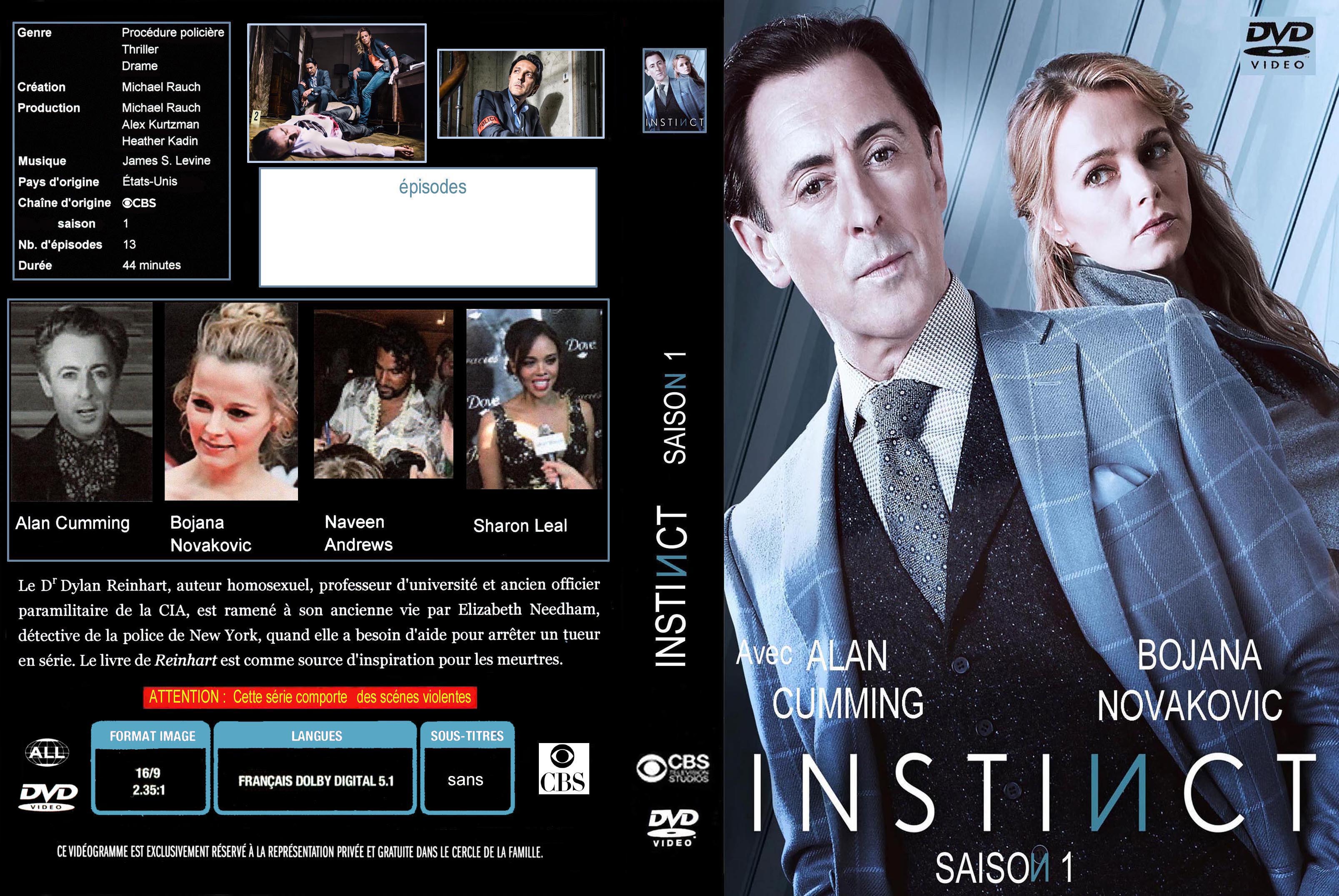 Jaquette DVD Instinct saison 1 custom