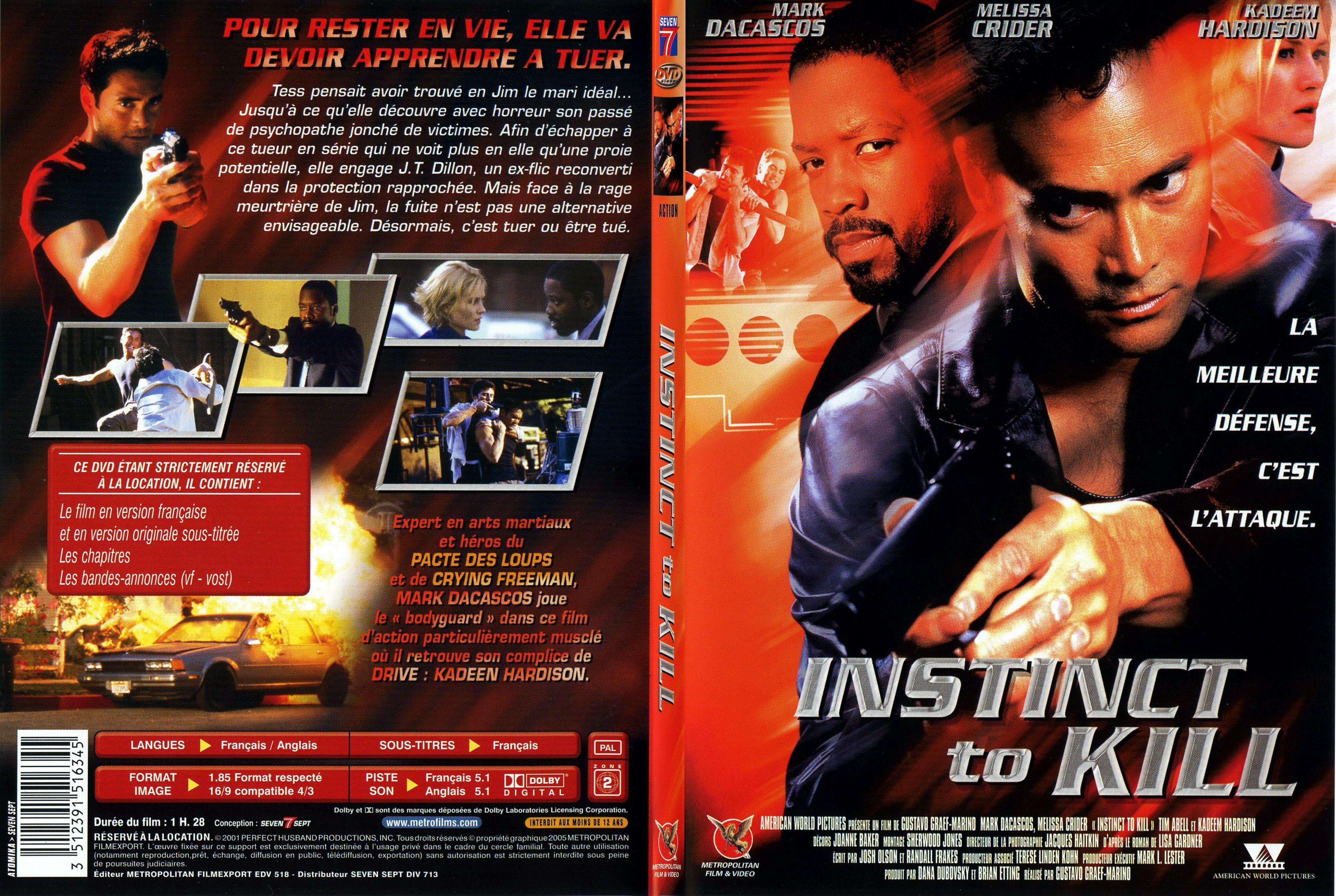 Jaquette DVD Instinct to kill - SLIM