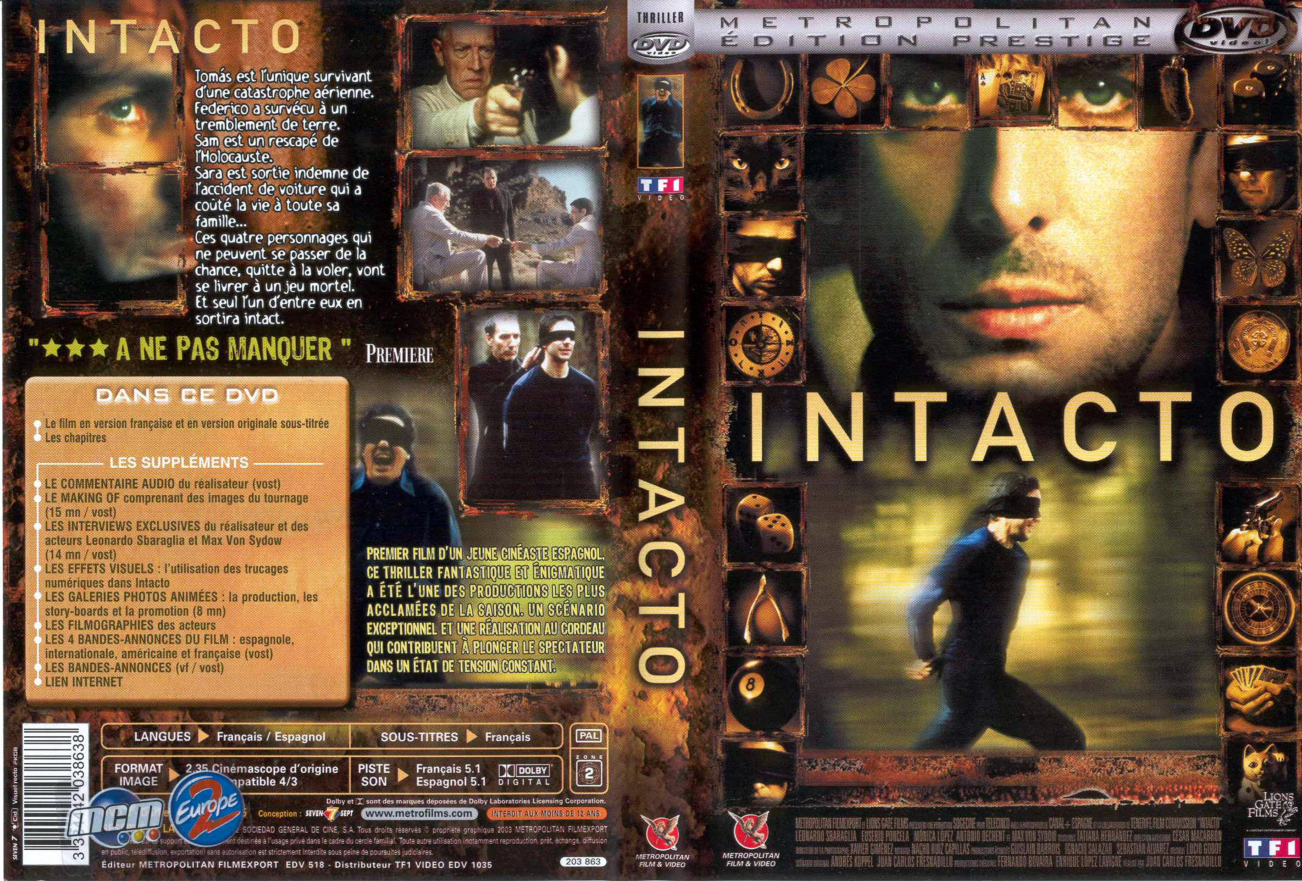 Jaquette DVD Intacto v2