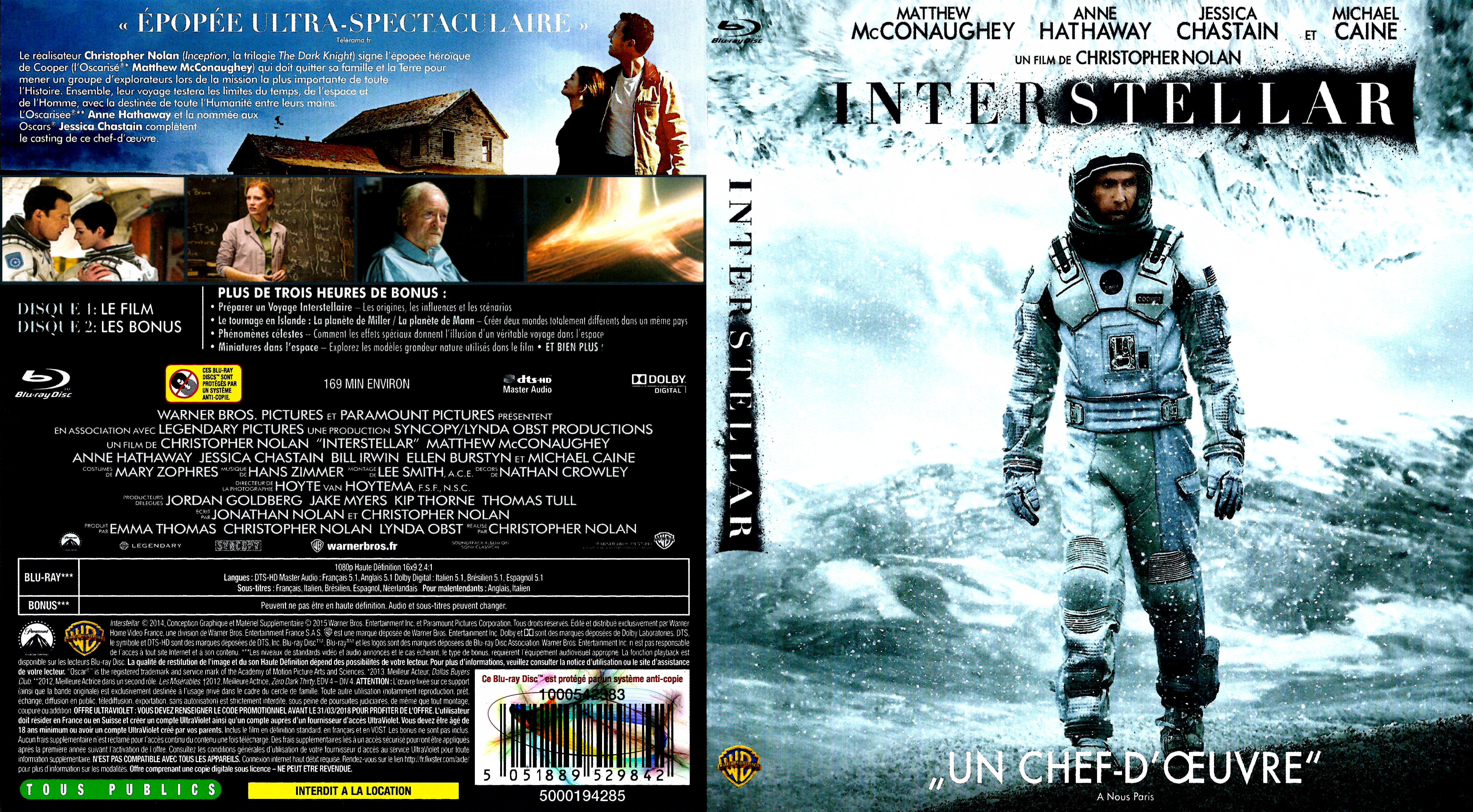 Jaquette DVD Interstellar (BLU-RAY) v4